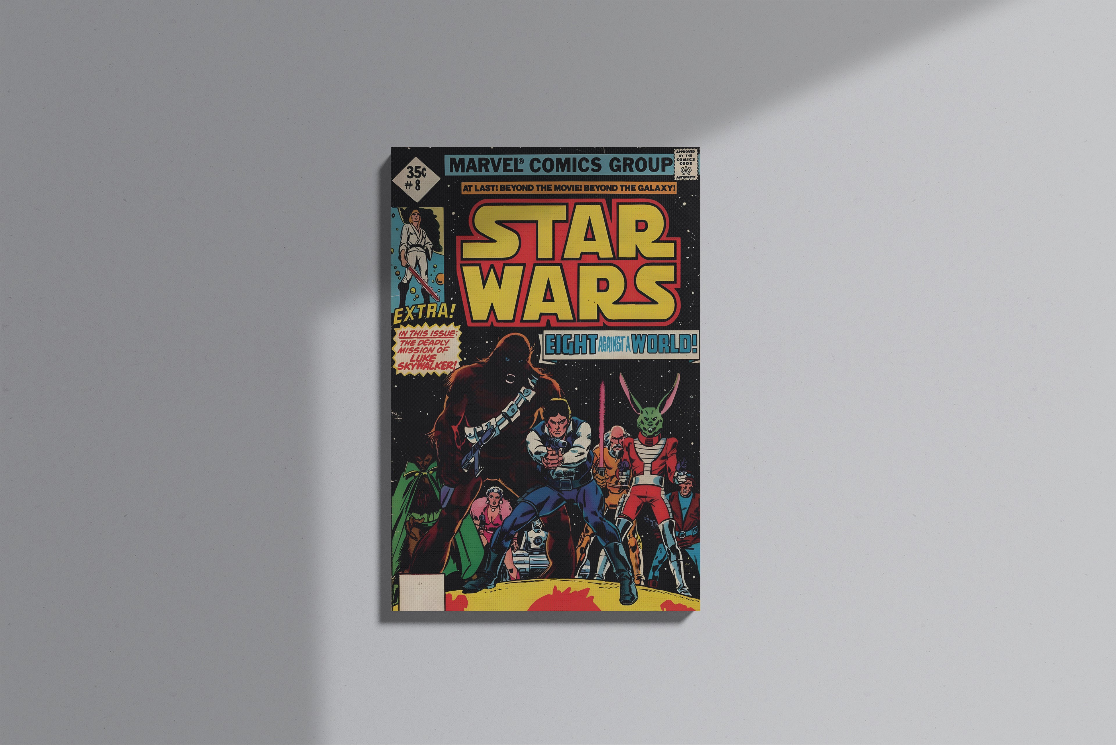 GeekCultcha Star Wars Luke Skywalker Premium Canvas Print