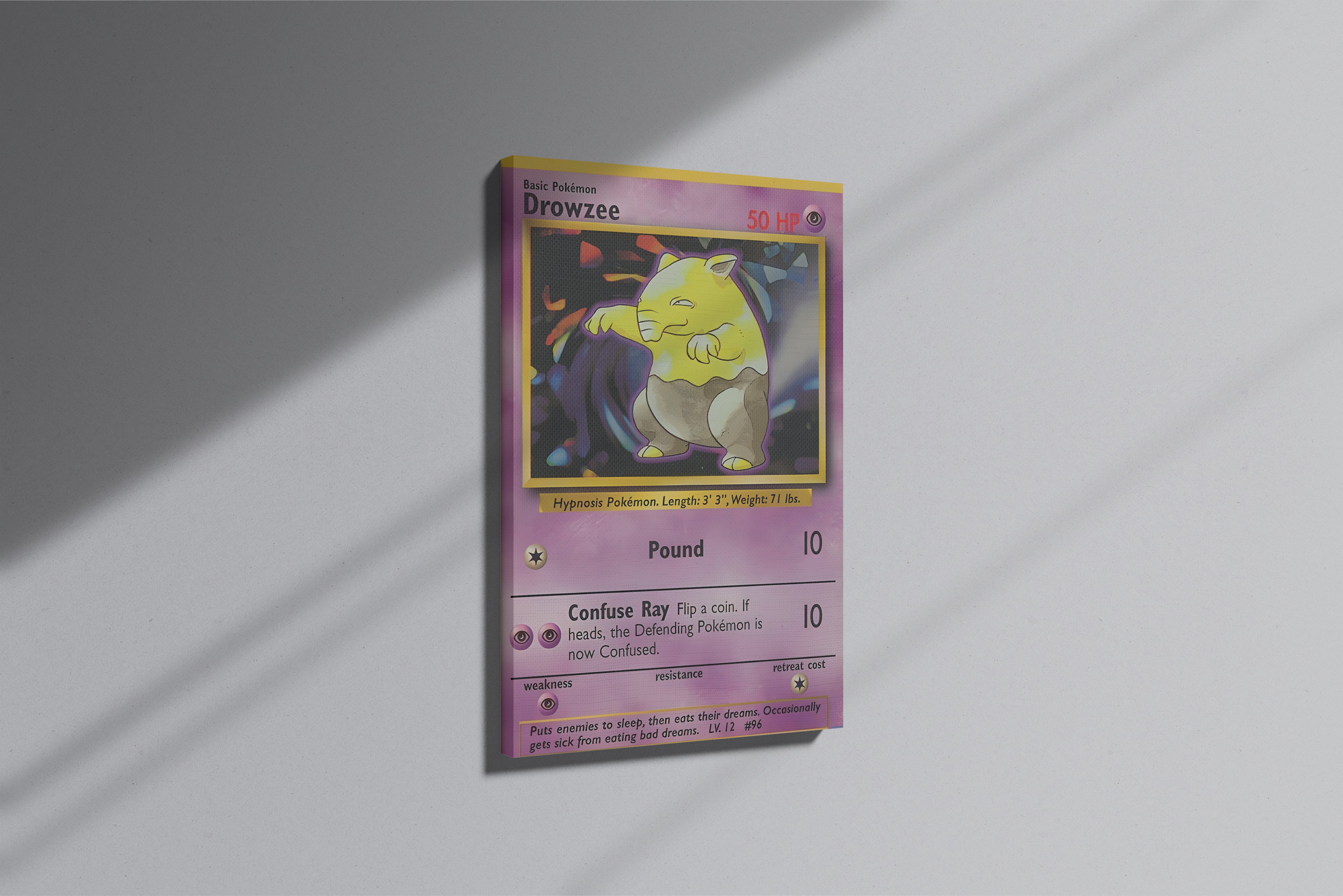 GeekCultcha Pokémon Drowzee Premium Canvas Print