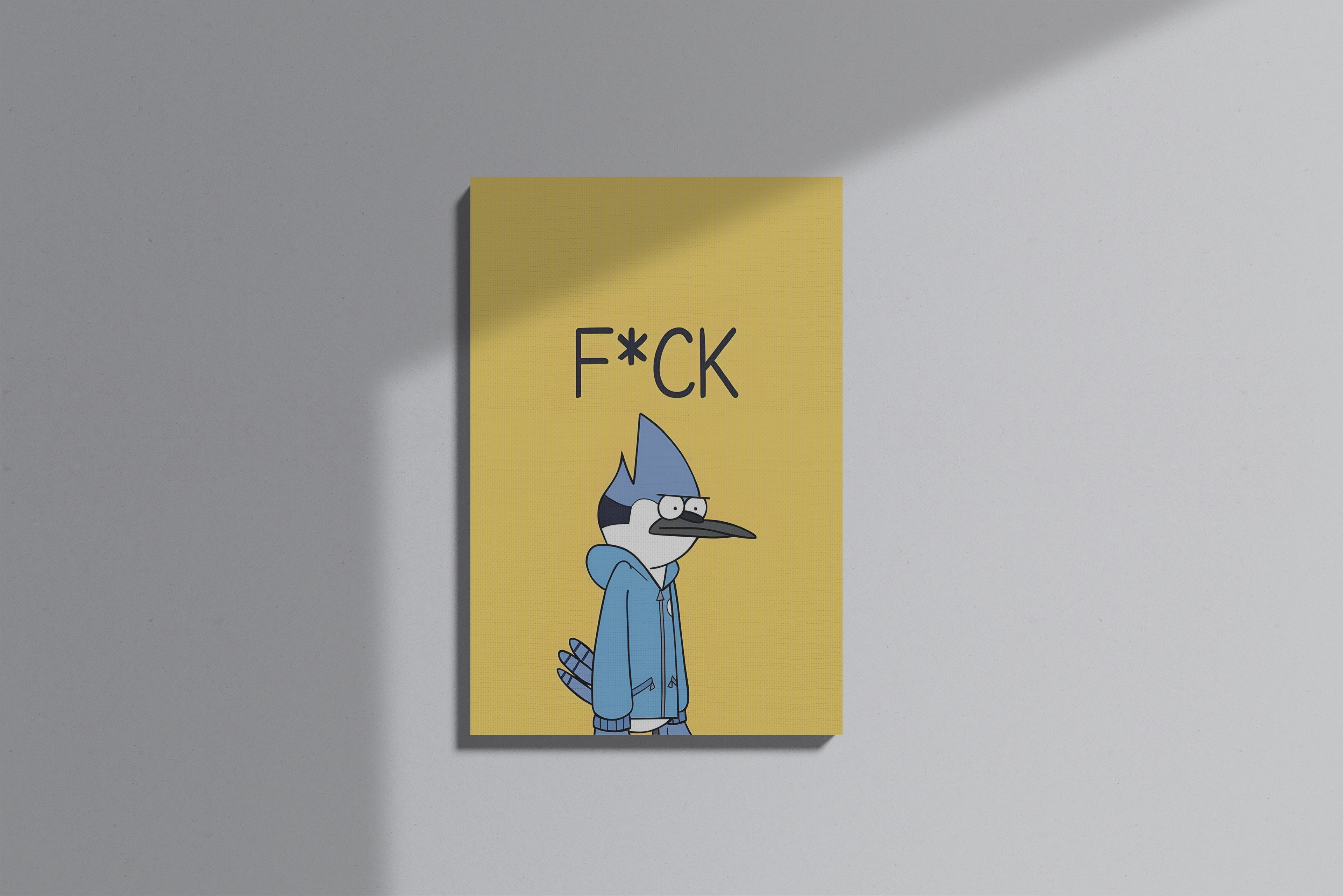 Regular Show Mordecai Themed Premium Canvas Painting