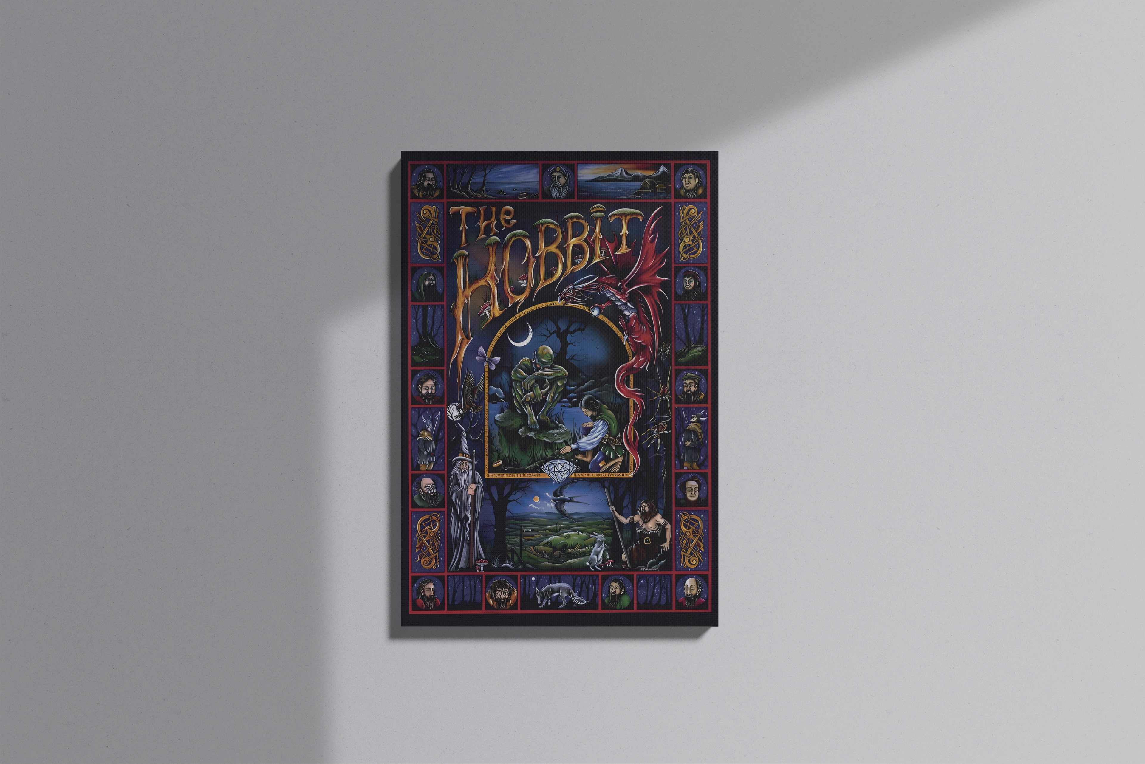 GeekCultcha The Hobbit Gandalf Themed Premium Canvas Painting