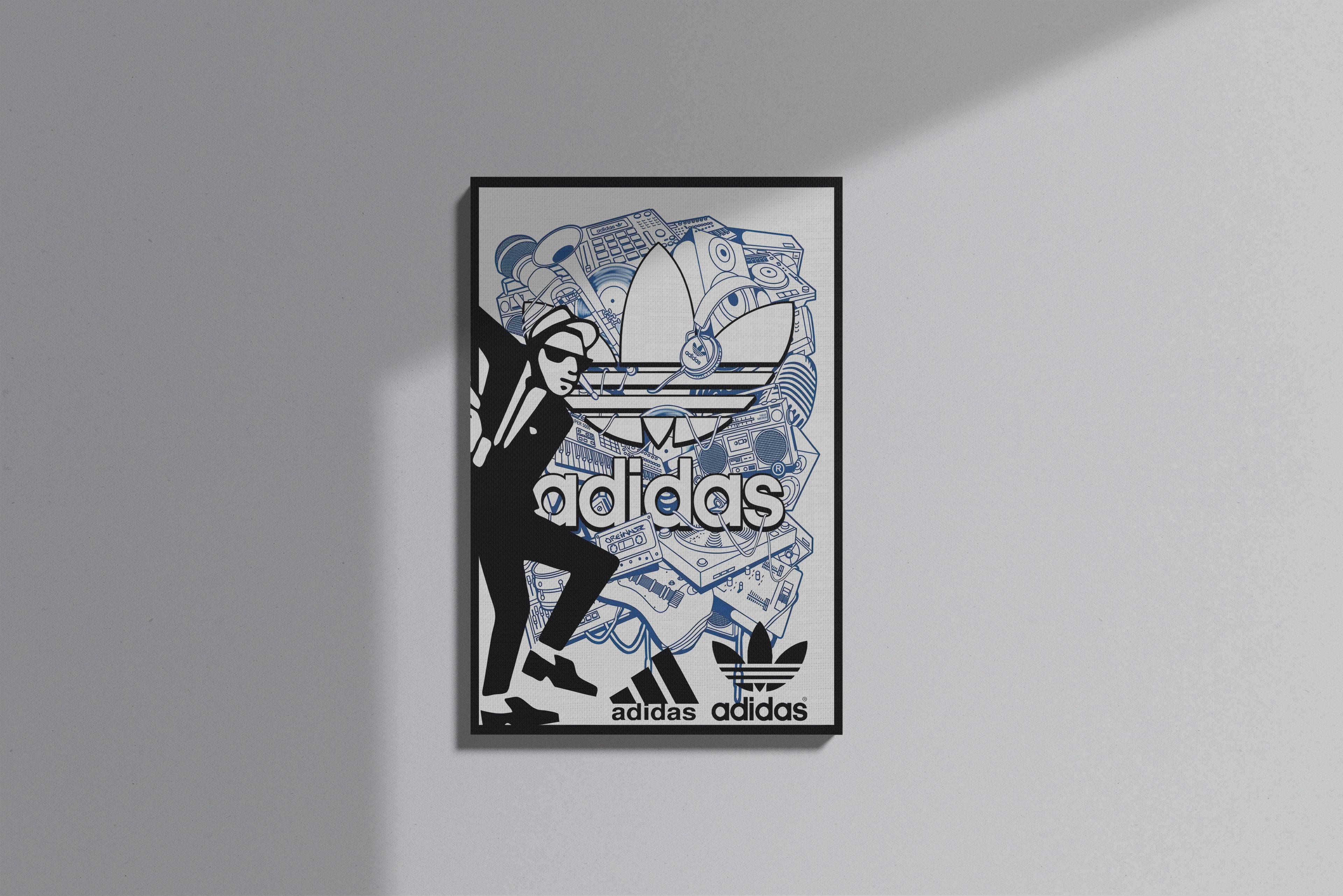 GeekCultcha Adidas Music Themed Premium Canvas Painting