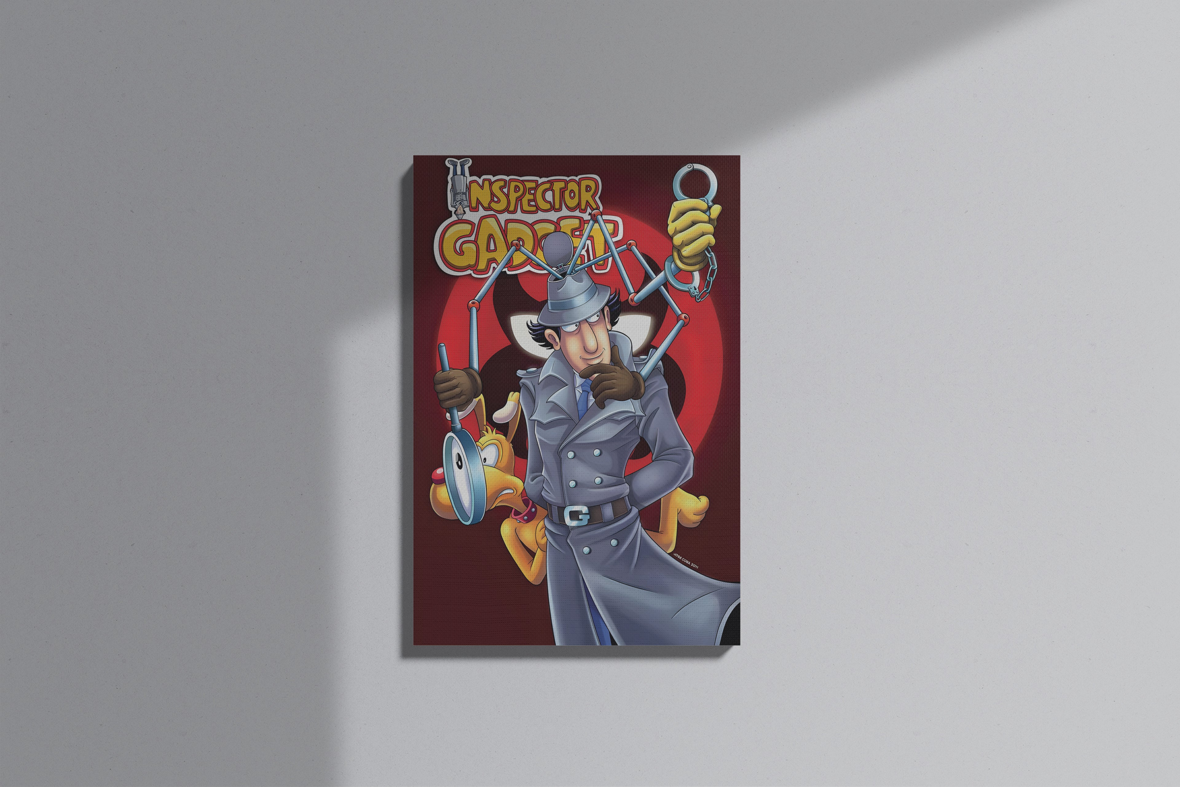 GeekCultcha Inspector Gadget Character Themed Premium Canvas Print