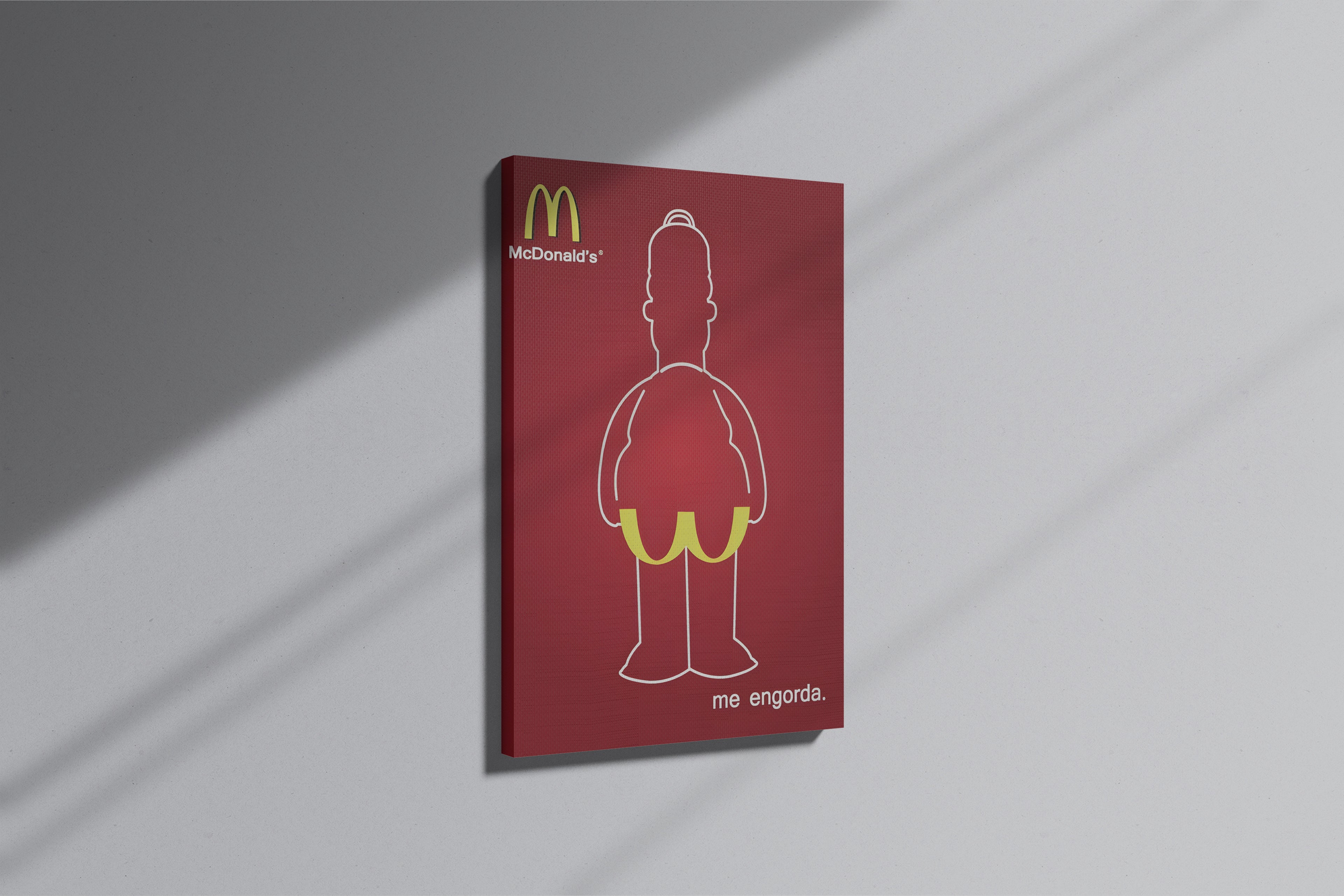 GeekCultcha McDonald's & Simpsons Themed Premium Canvas Painting