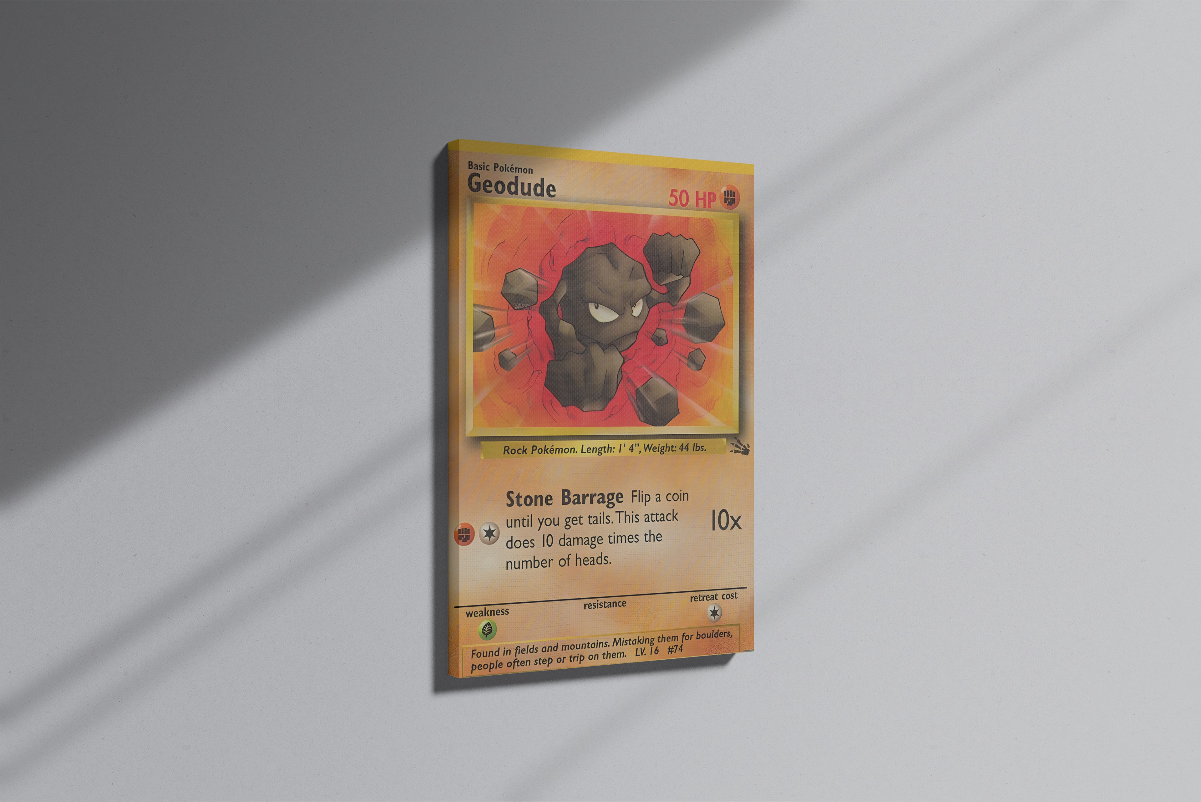 GeekCultcha Pokémon Geodude Premium Canvas Print
