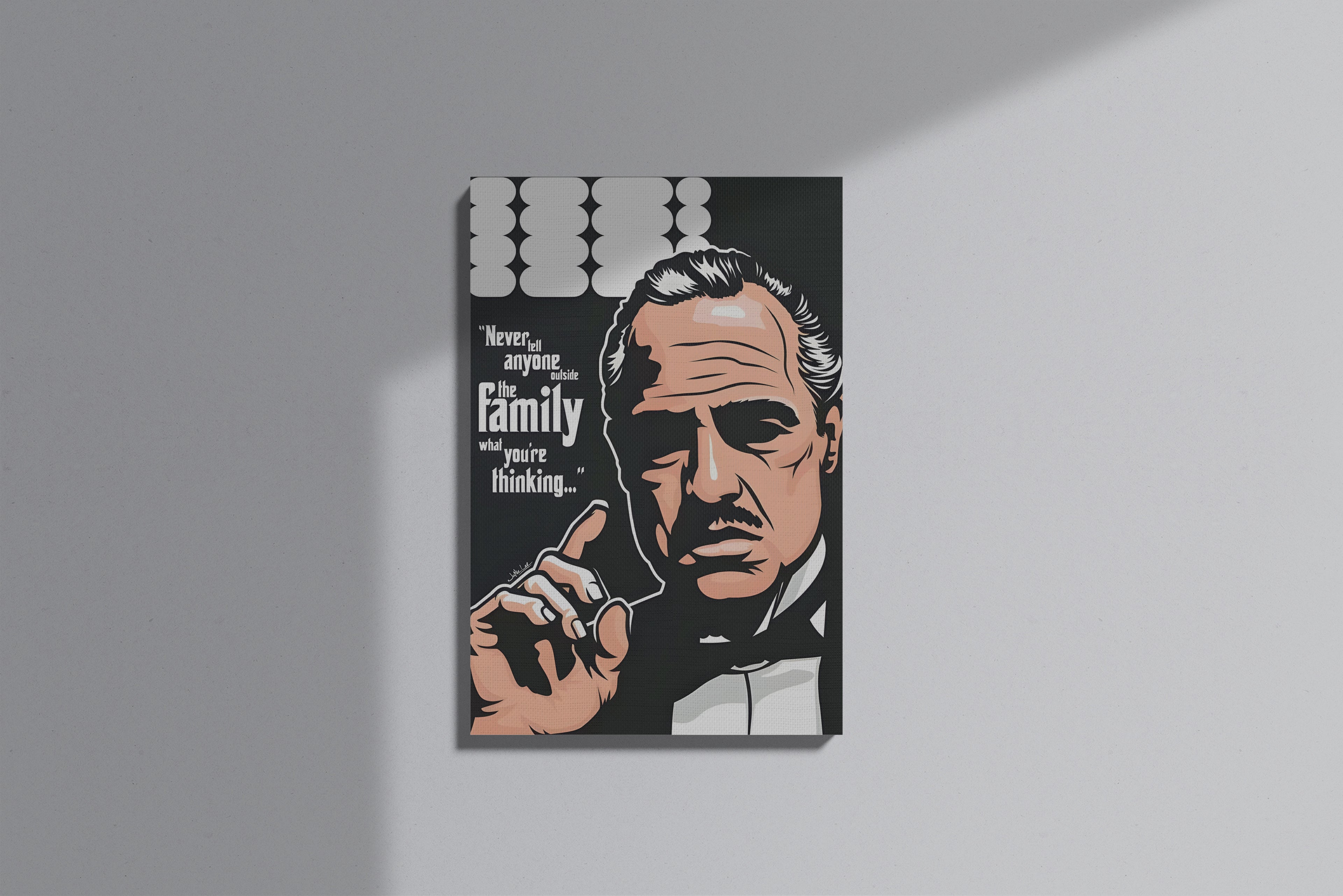 GeekCultcha The Godfather Vito Corleone Premium Canvas Print