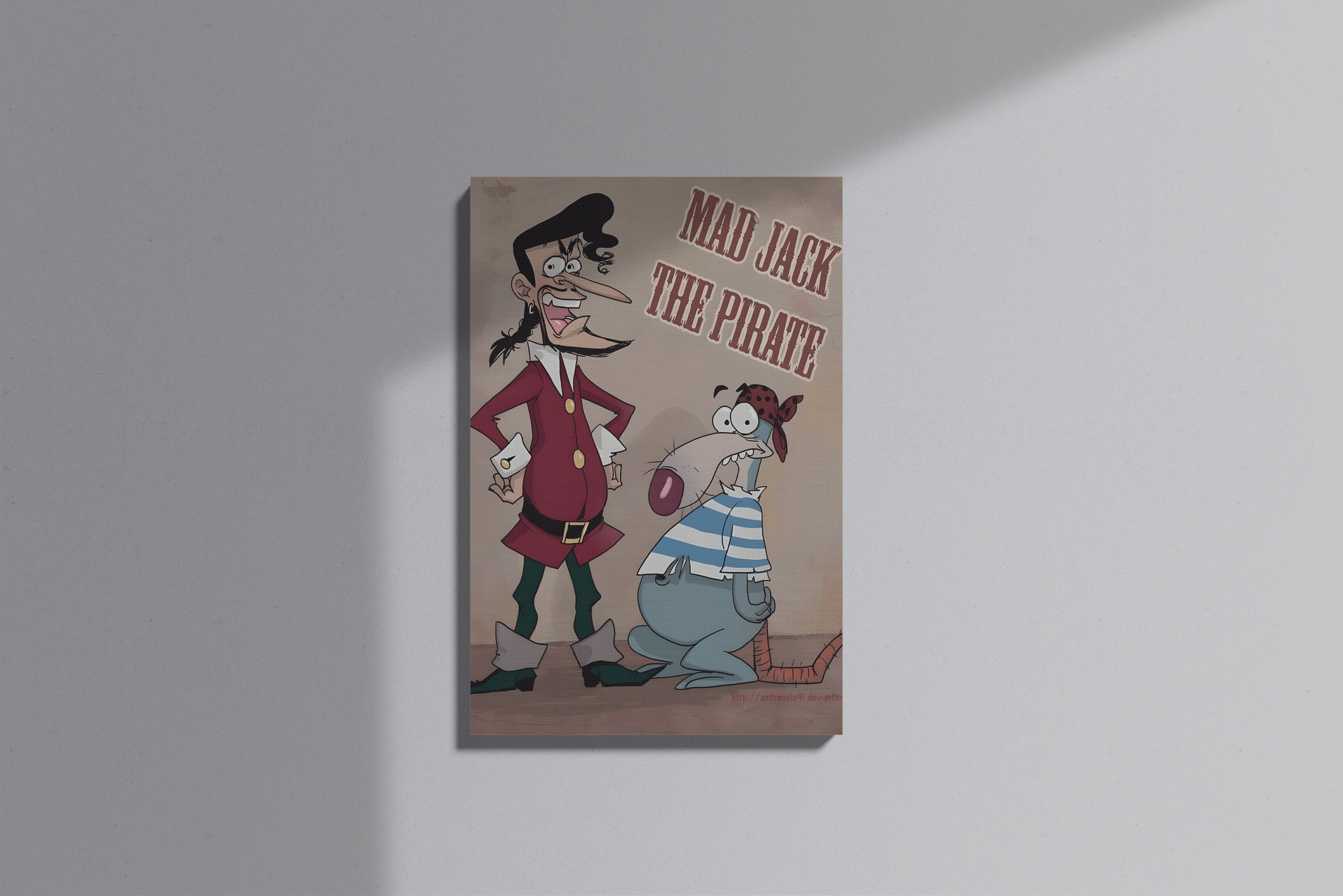 GeekCultcha Mad Jack the Pirate Character Themed Premium Canvas Print