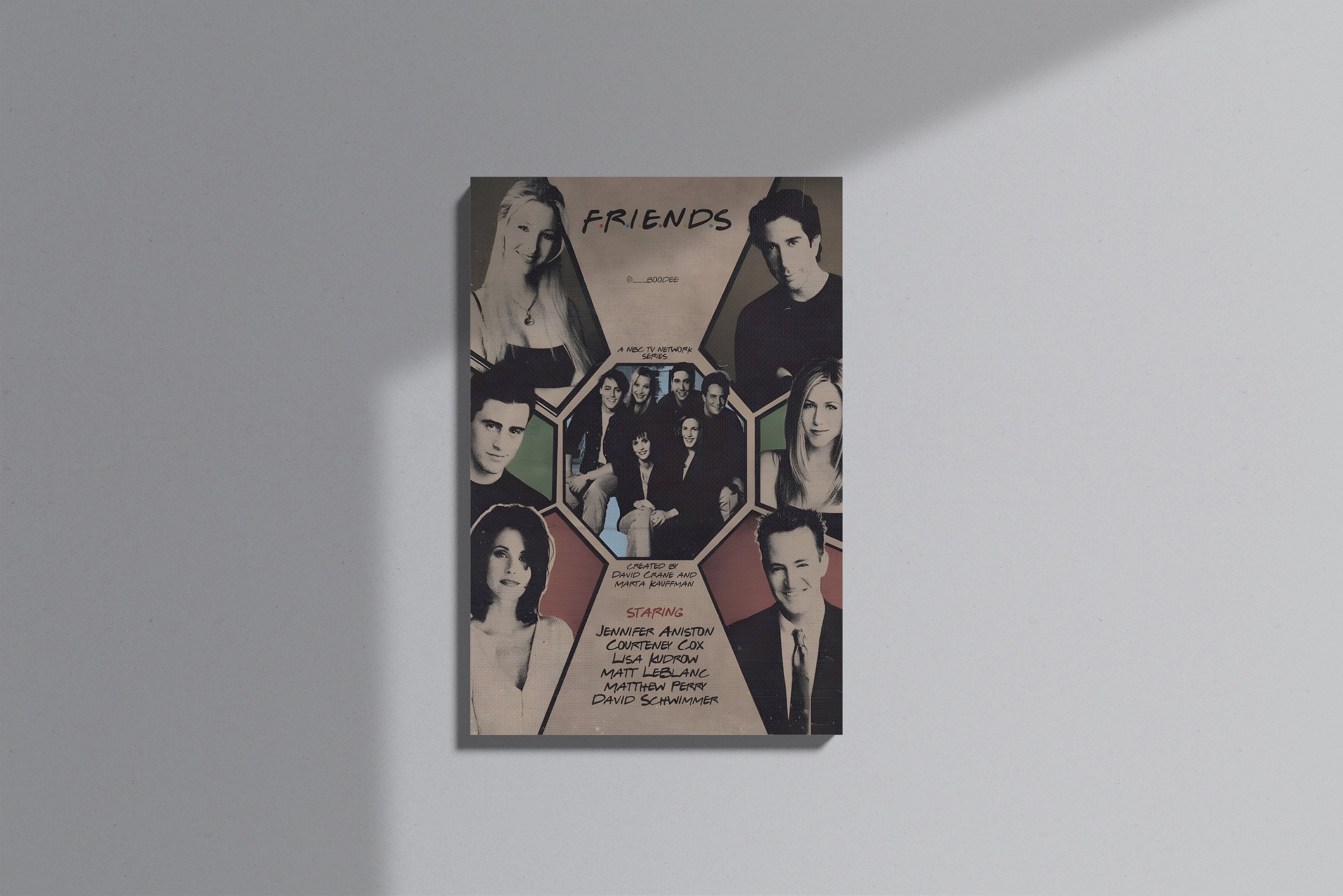 GeekCultcha Friends Collection Canvas Painting Retro Style