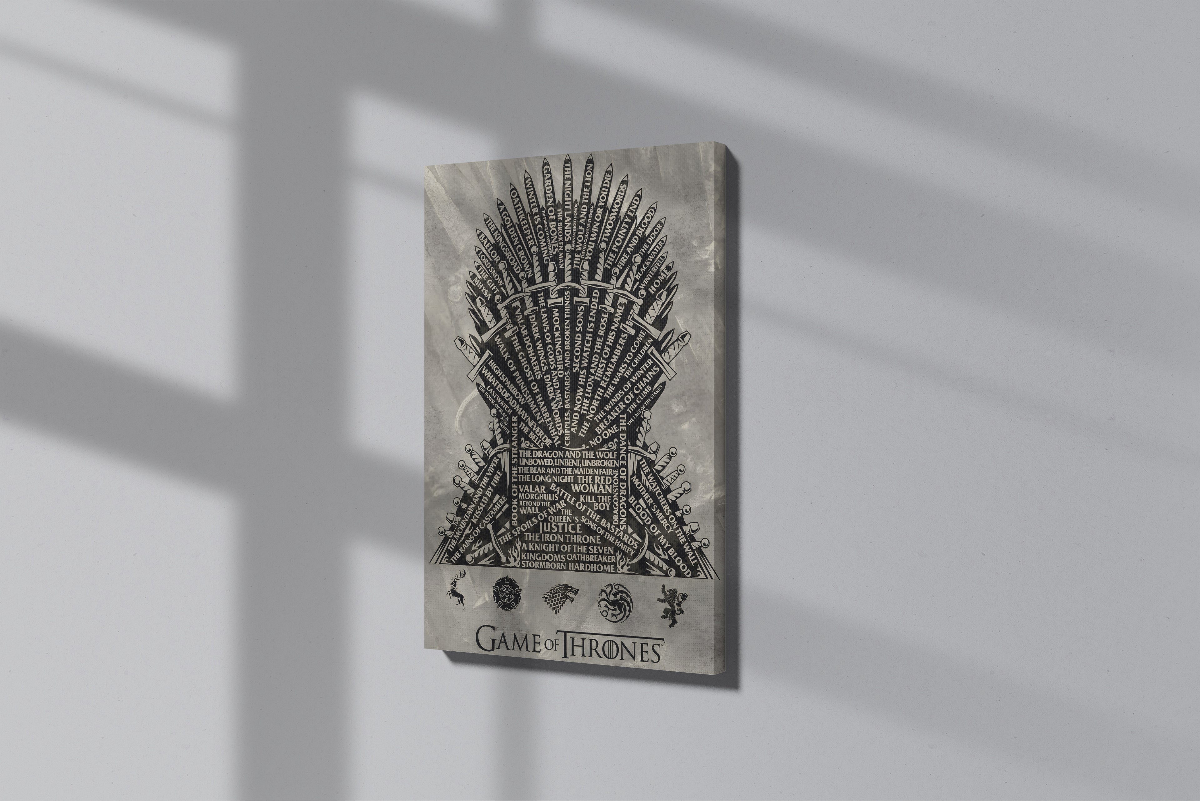 GeekCultcha Game of Thrones Iron Throne Premium Canvas Print