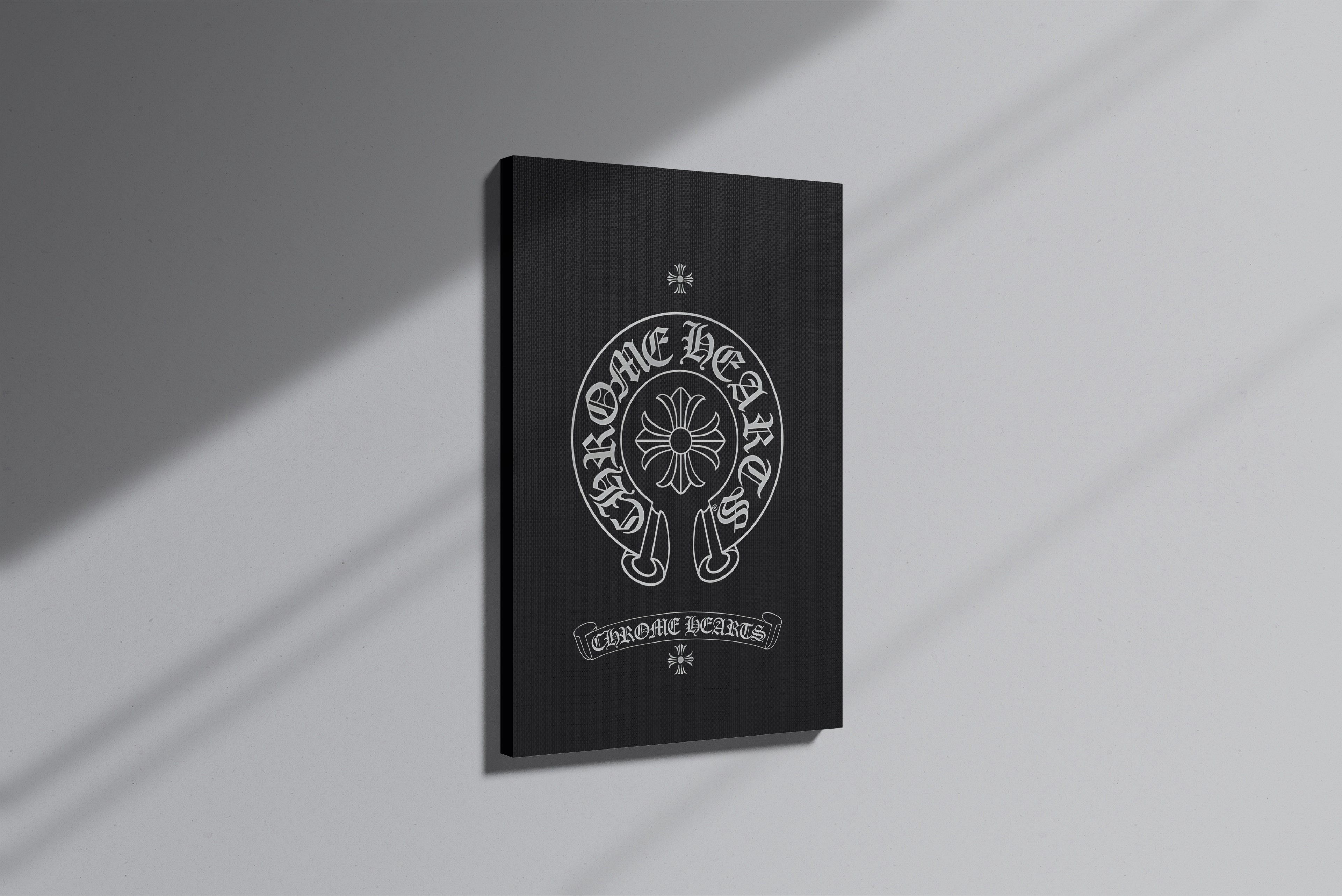 GeekCultcha Chrome Hearts Design Premium Canvas Painting