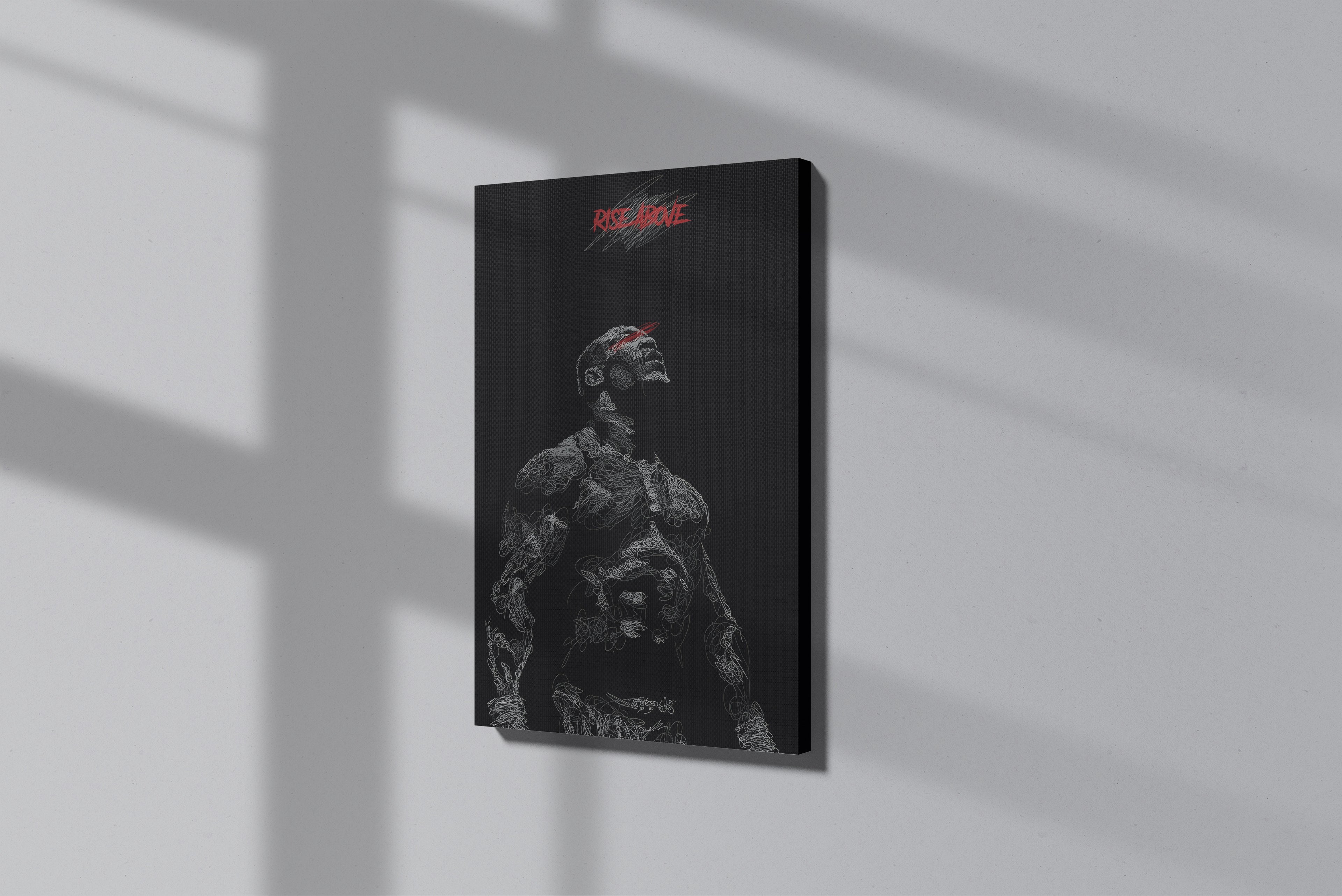 GeekCultcha Rise Above Themed Premium Canvas Painting