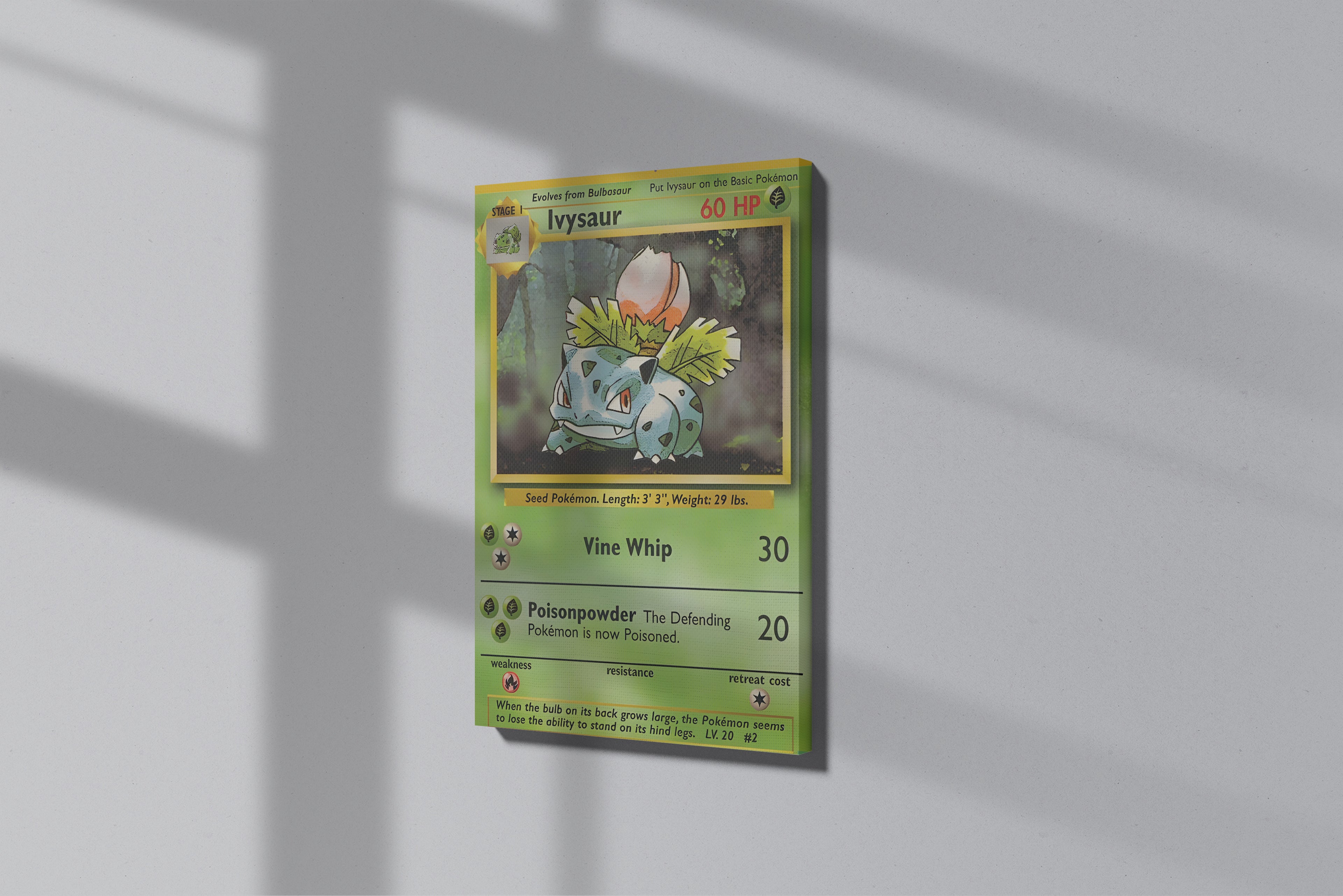 GeekCultcha Pokémon Ivysaur Premium Canvas Print