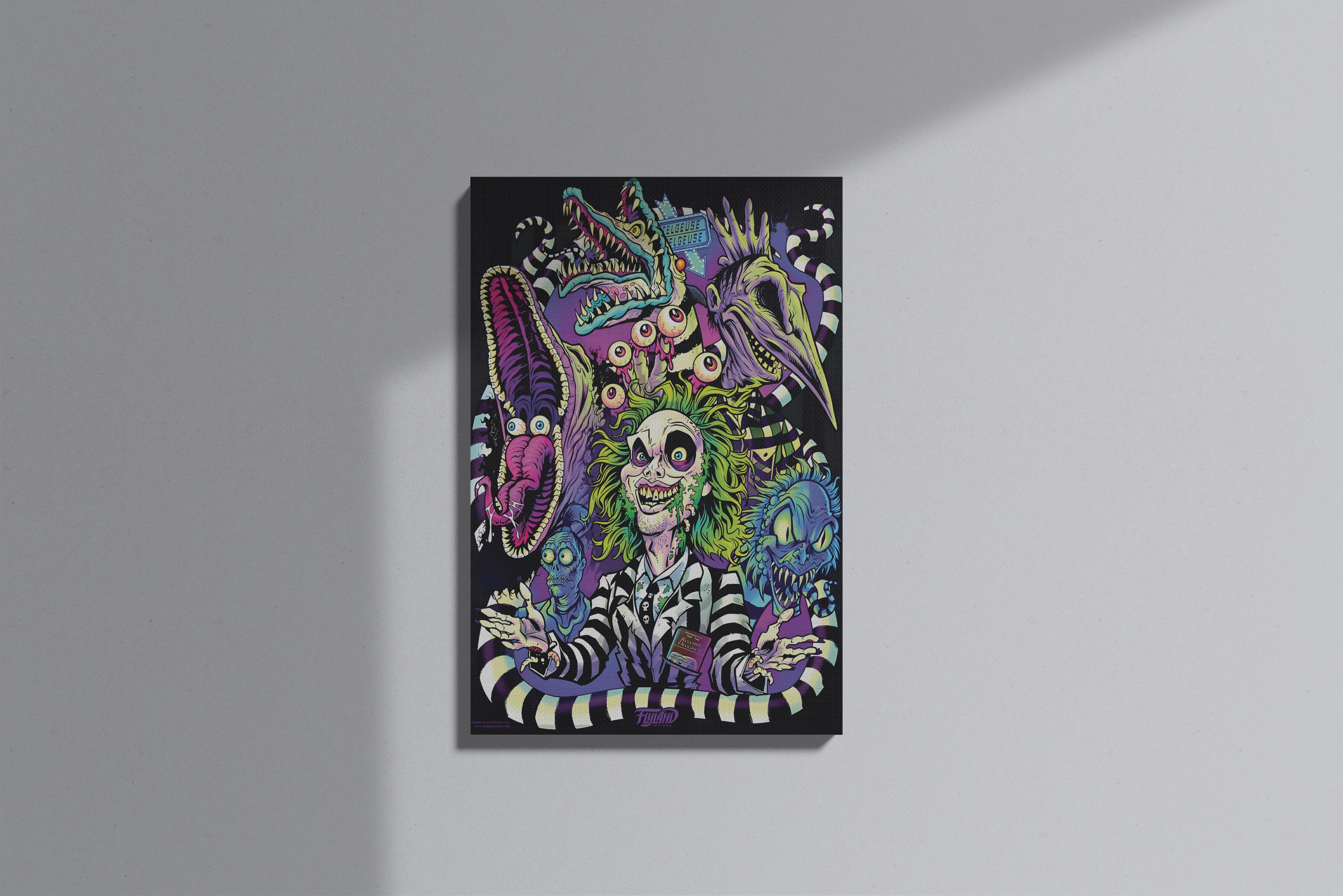 GeekCultcha Beetlejuice Monster Themed Premium Canvas Painting