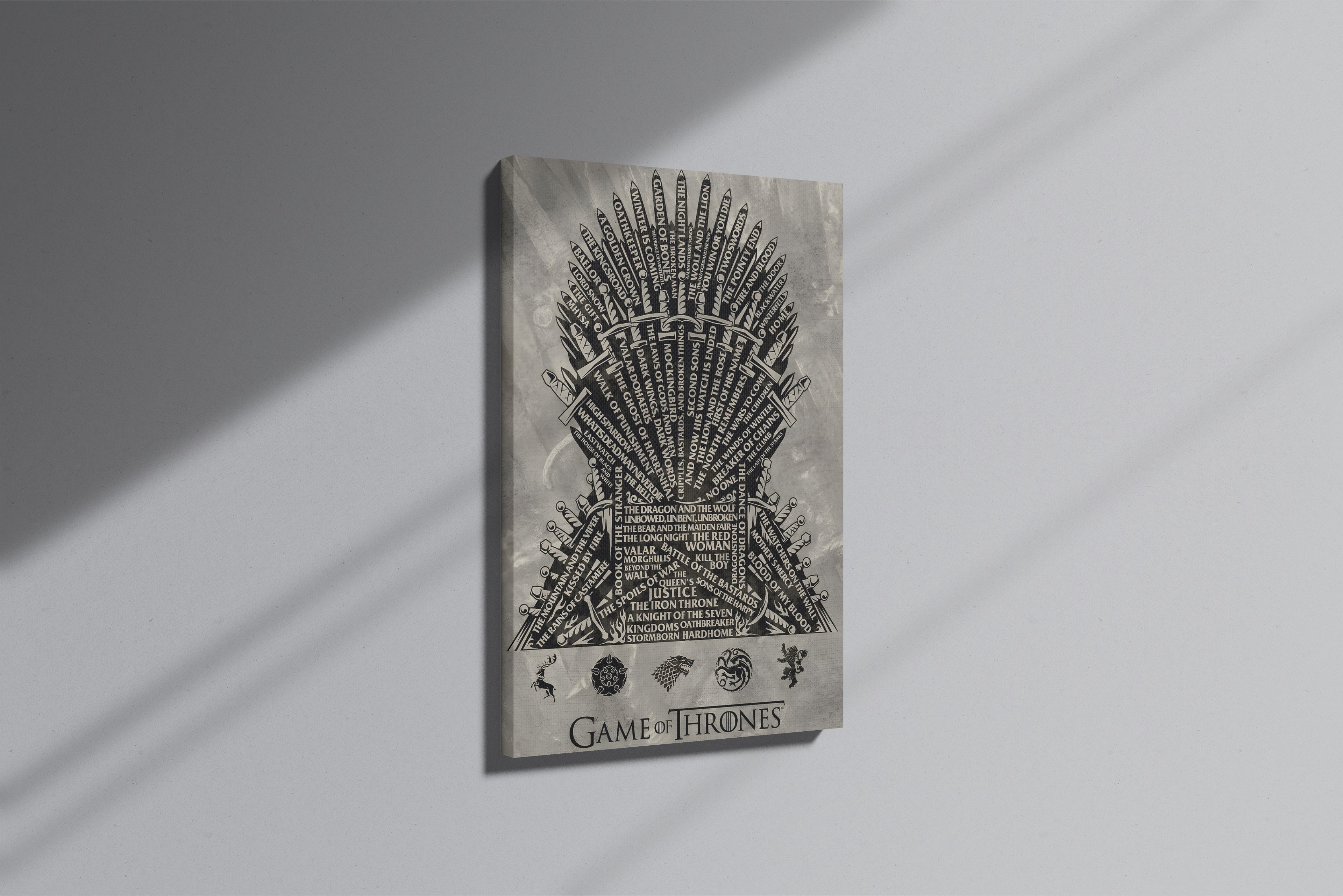 GeekCultcha Game of Thrones Iron Throne Premium Canvas Print