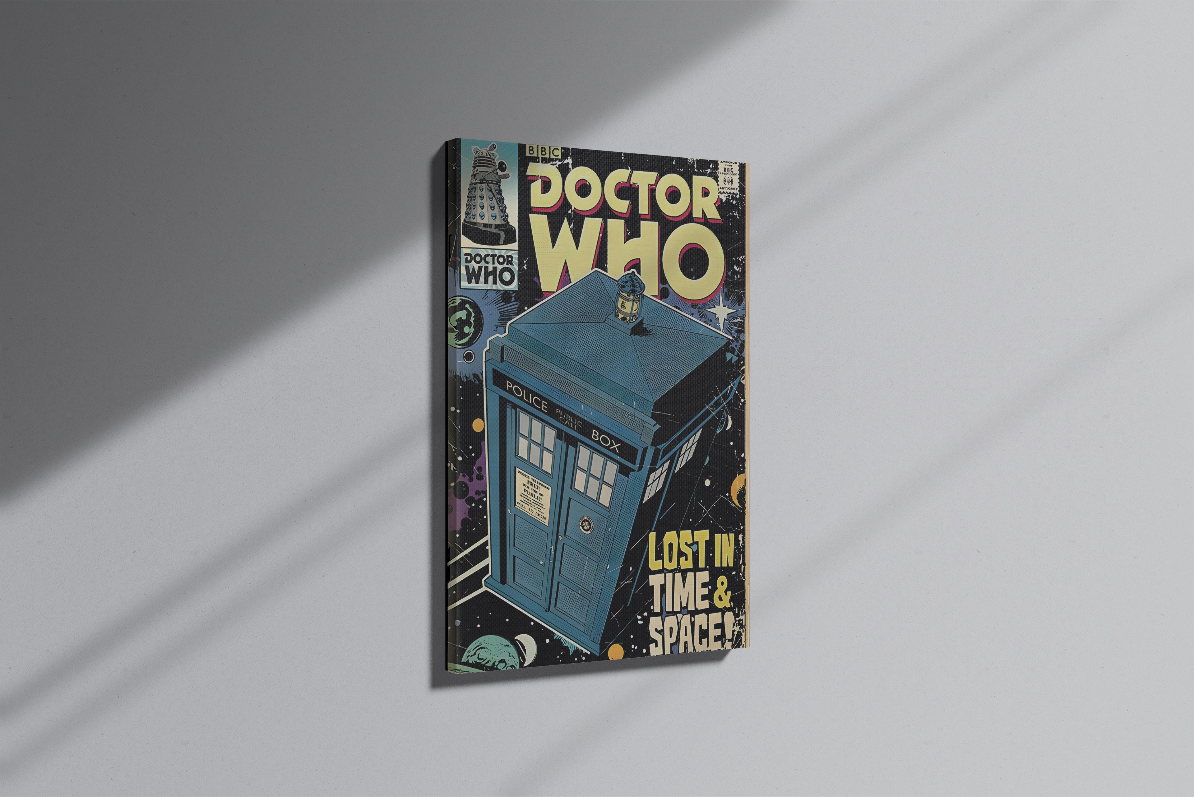 GeekCultcha Doctor Who Tardis Premium Canvas Print Vintage