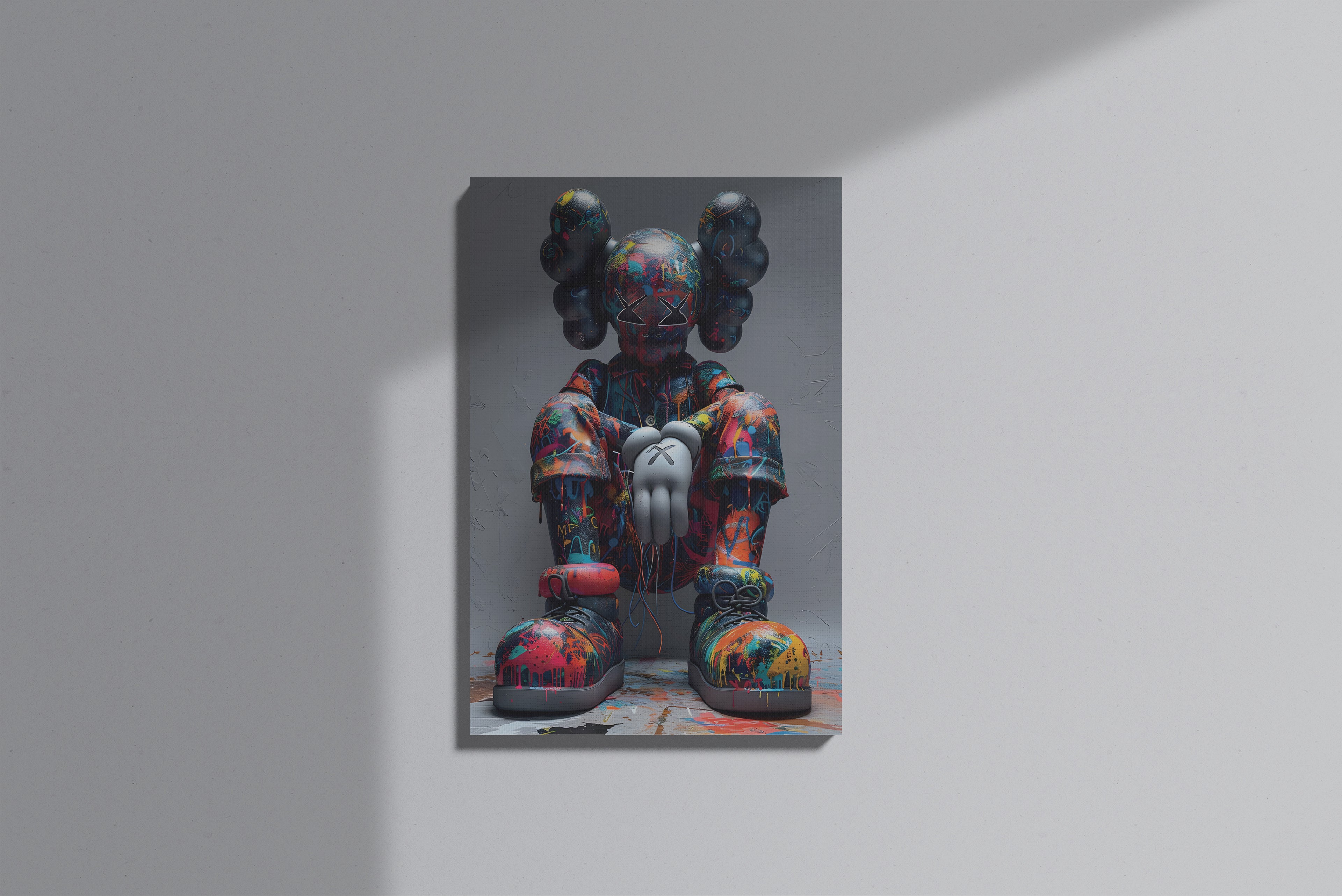 GeekCultcha KAWS Character Themed Premium Canvas Print