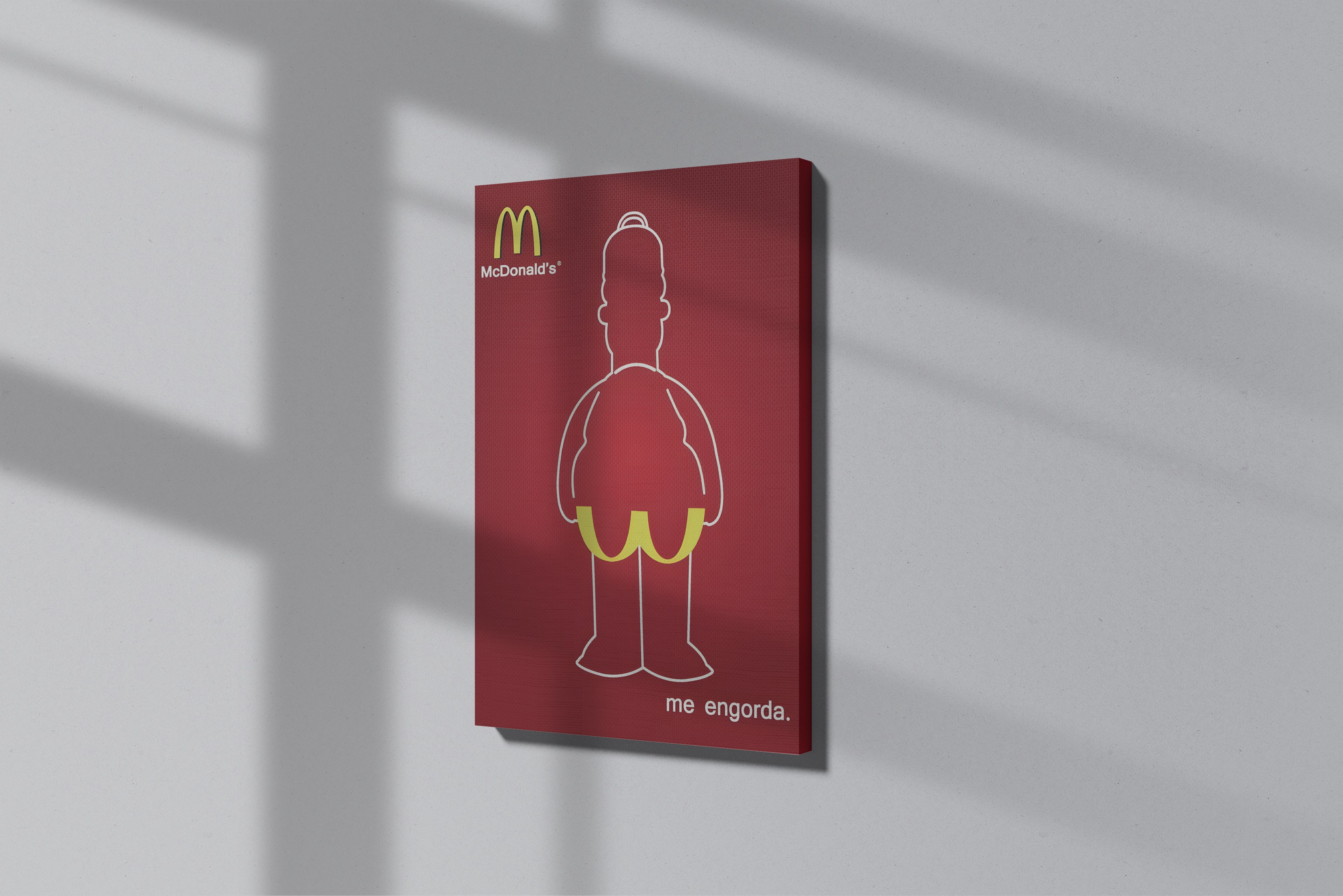 GeekCultcha McDonald's & Simpsons Themed Premium Canvas Painting