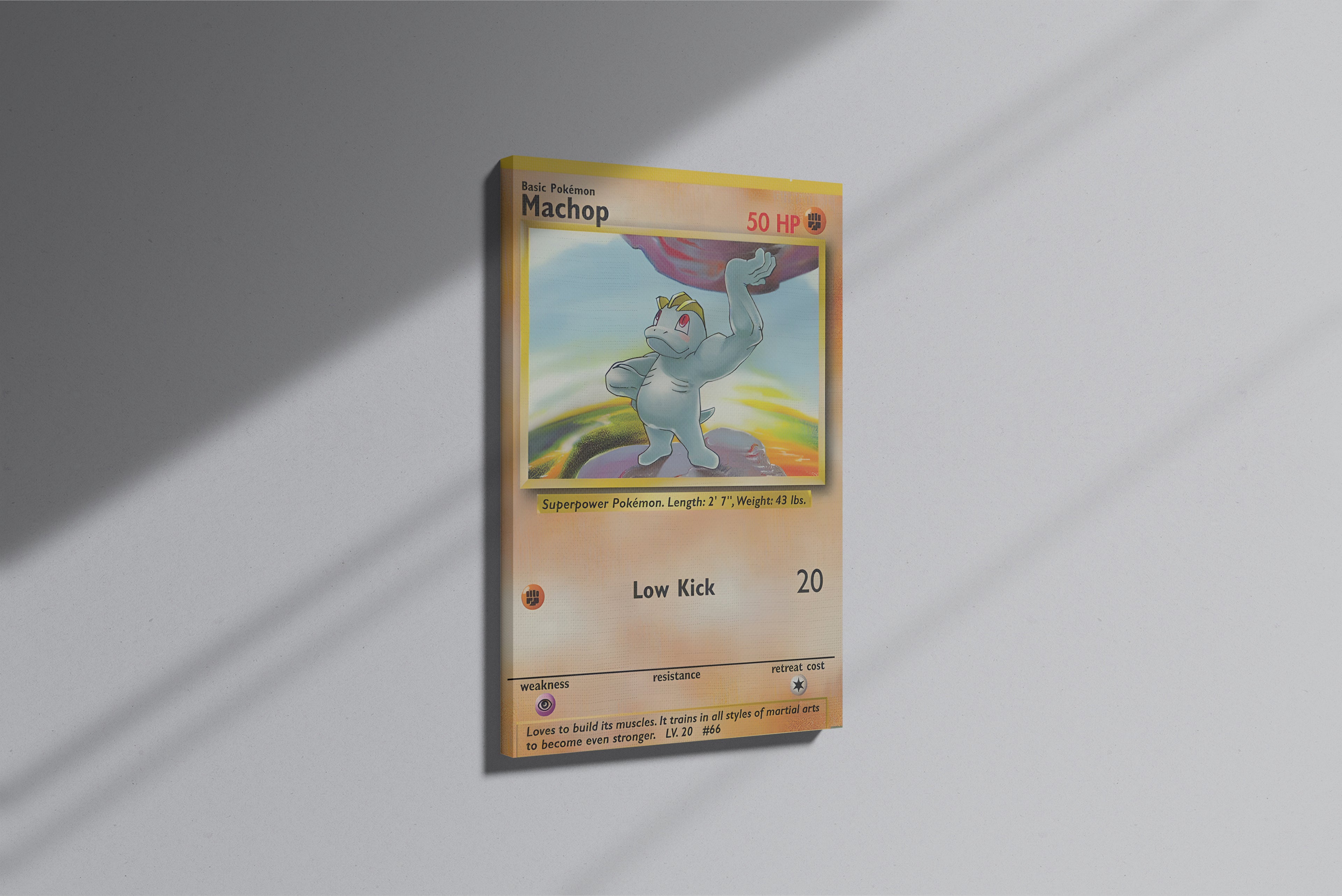 GeekCultcha Pokémon Machop Premium Canvas Print