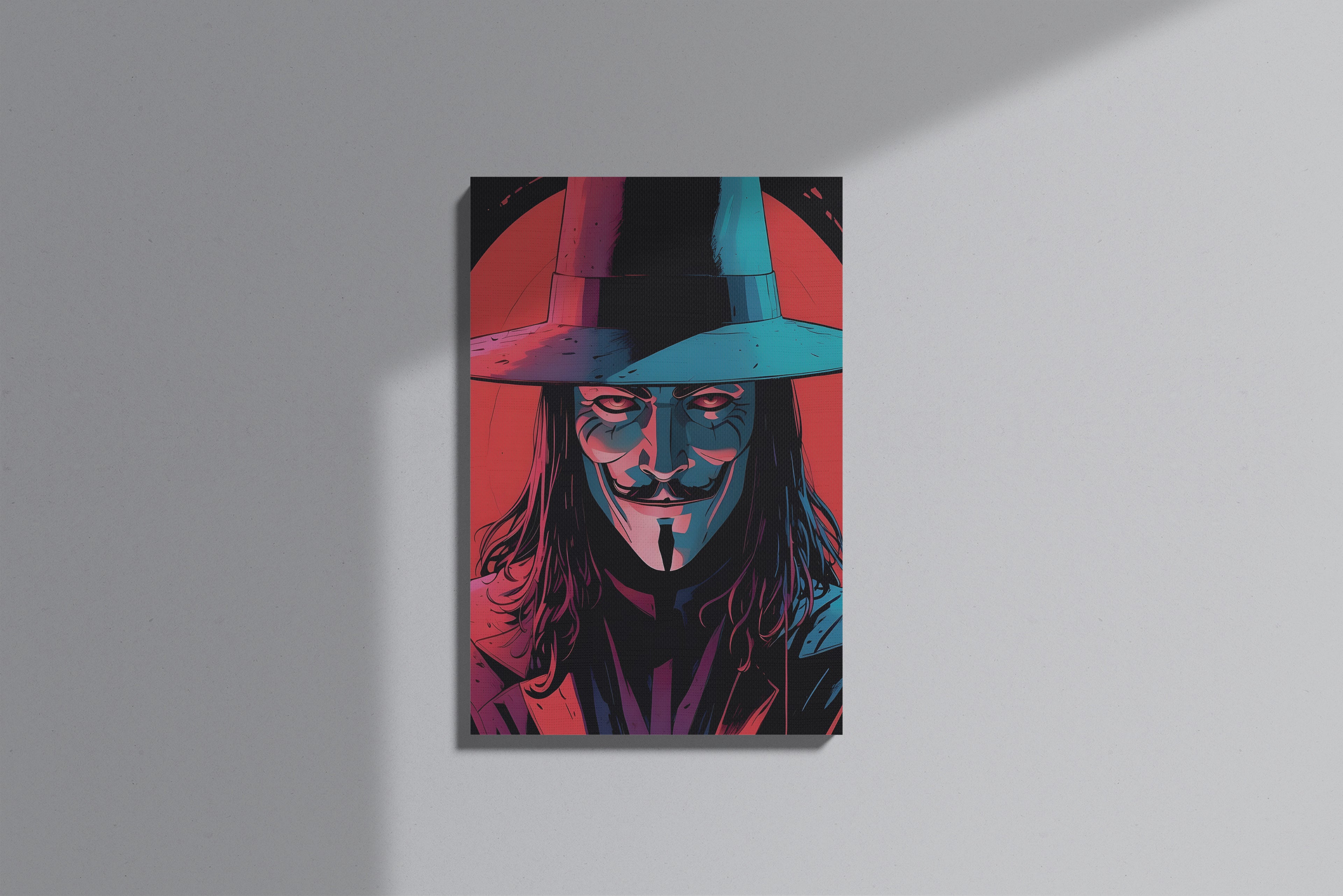 GeekCultcha V for Vendetta V Premium Canvas Print
