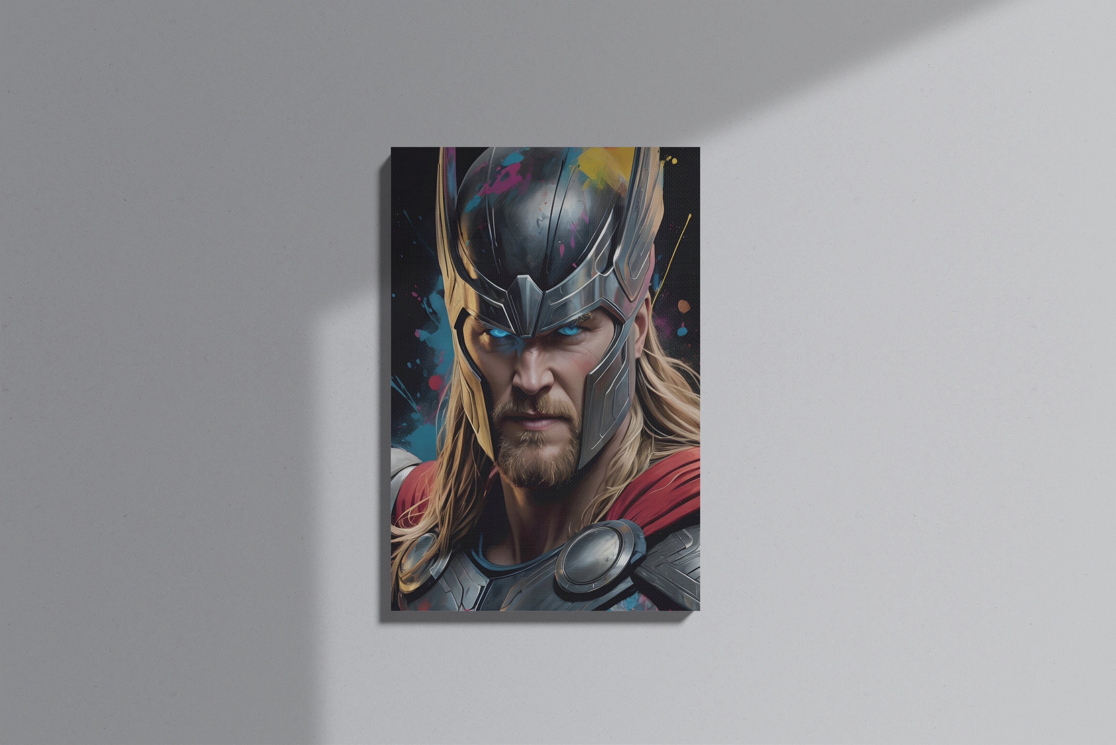 GeekCultcha Marvel Thor Premium Canvas Painting Colorful Design