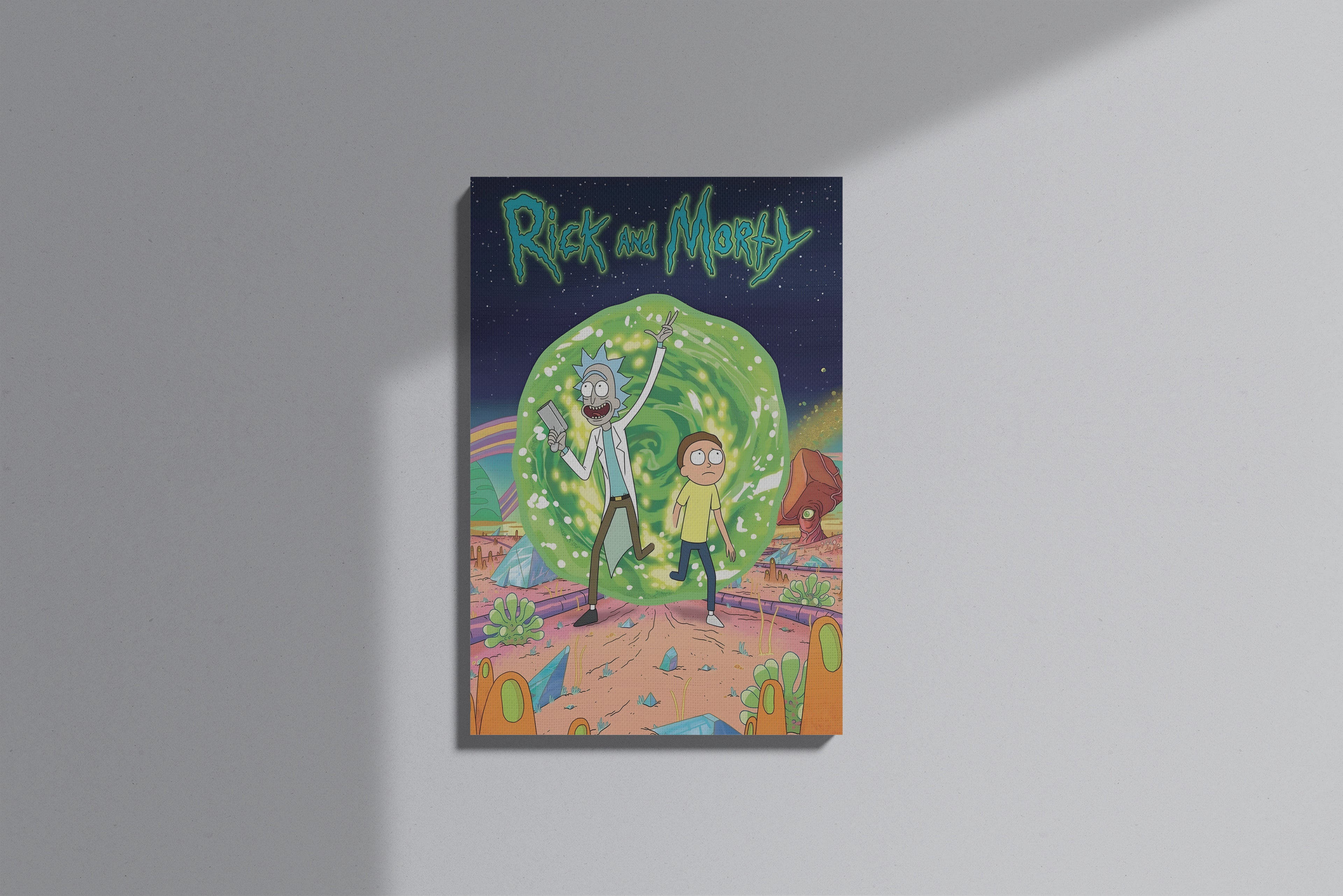 GeekCultcha Rick and Morty Portal Premium Canvas Print
