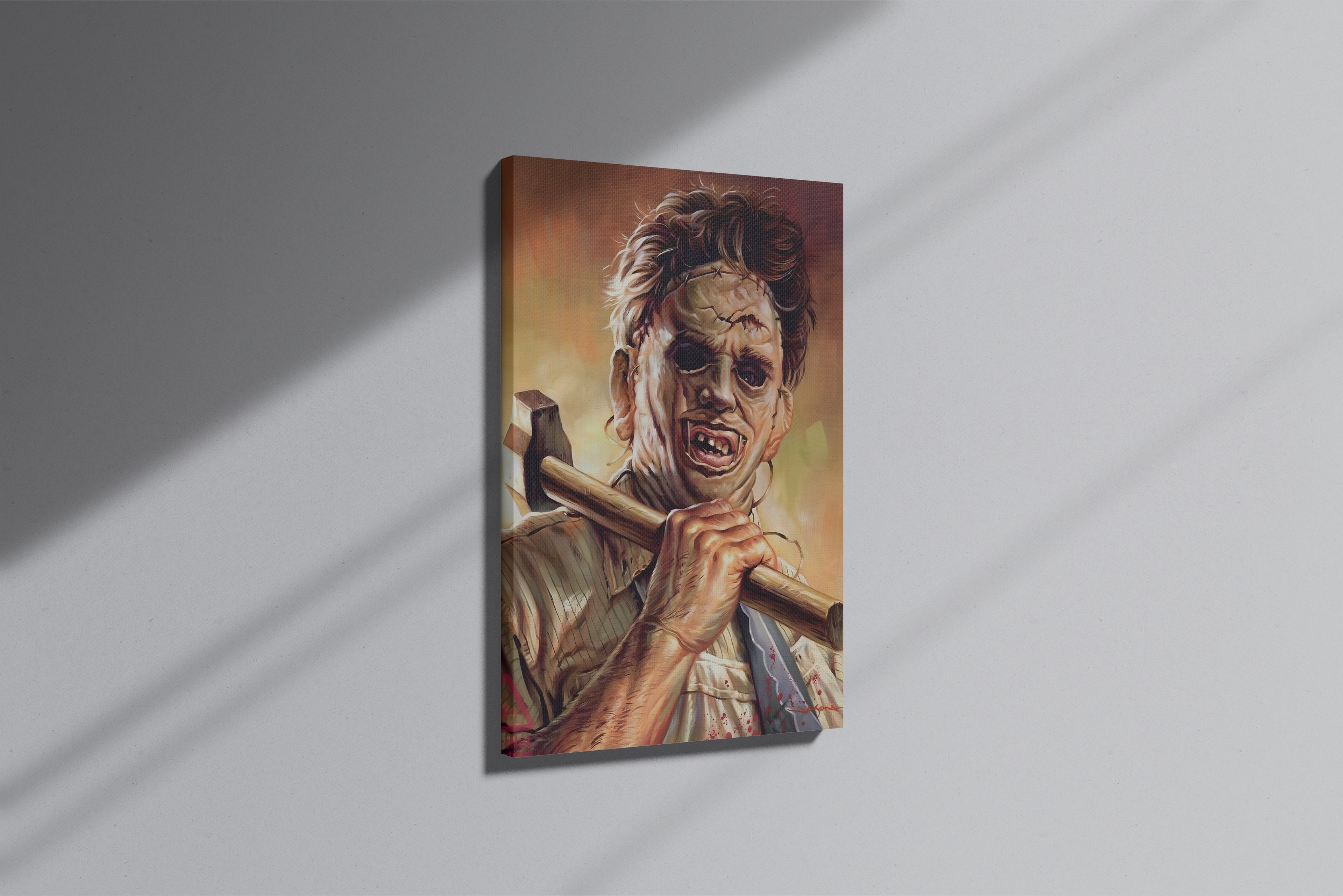 GeekCultcha Texas Chainsaw Massacre Leatherface Premium Canvas Print