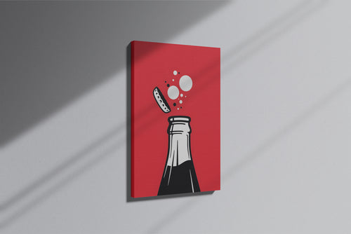 GeekCultcha Coca-Cola Bottle Explosion Premium Canvas Painting