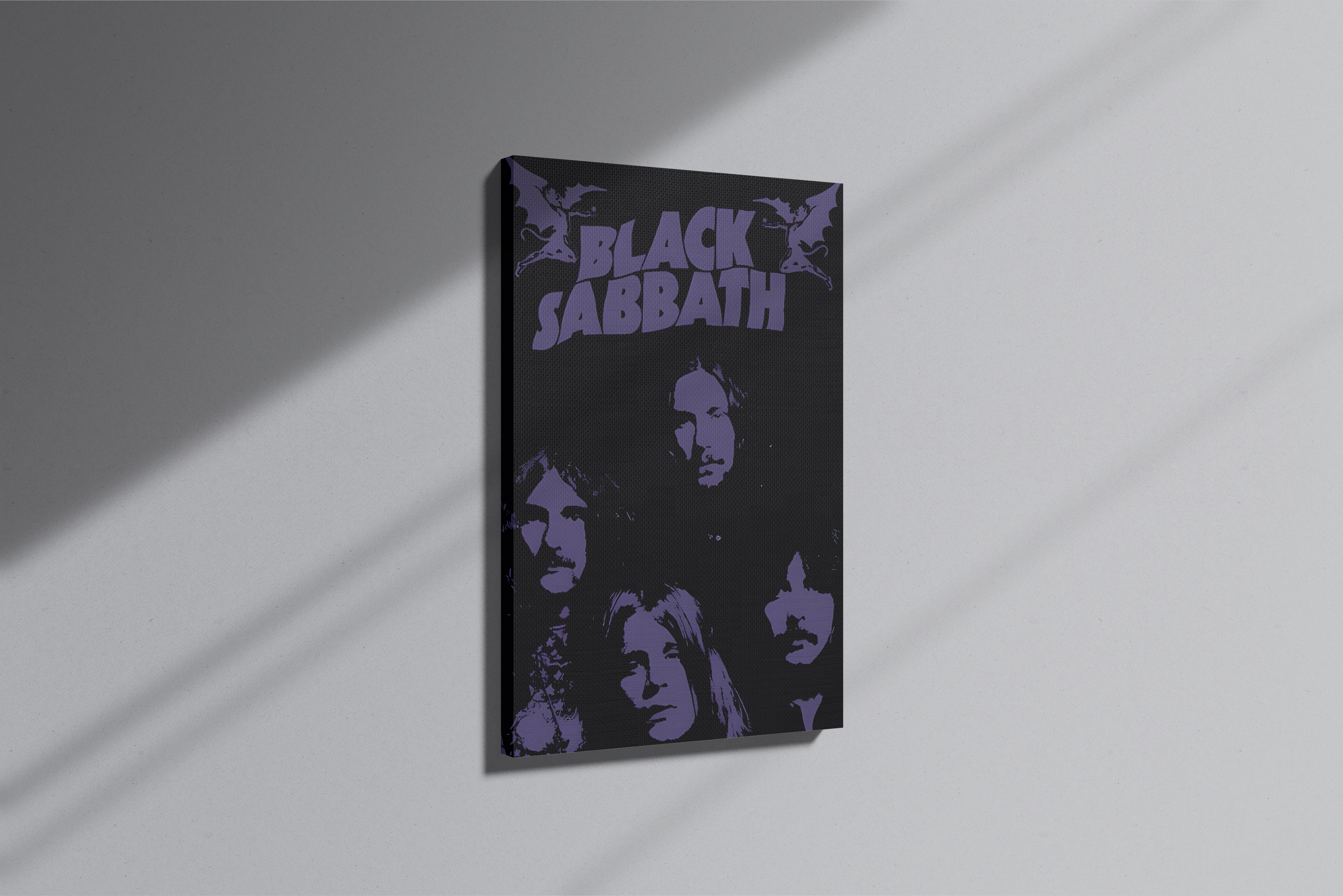 GeekCultcha Black Sabbath Premium Canvas Print Retro Style