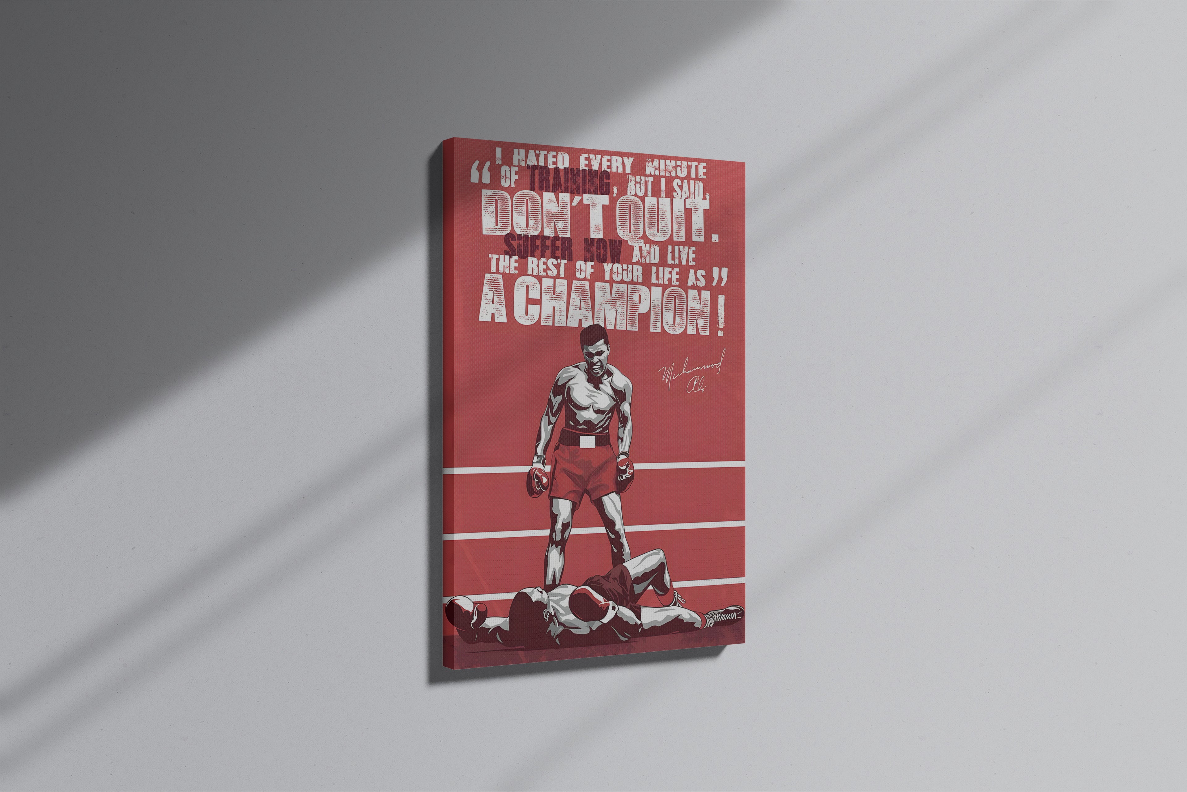 GeekCultcha Muhammad Ali Championship Themed Premium Canvas Painting