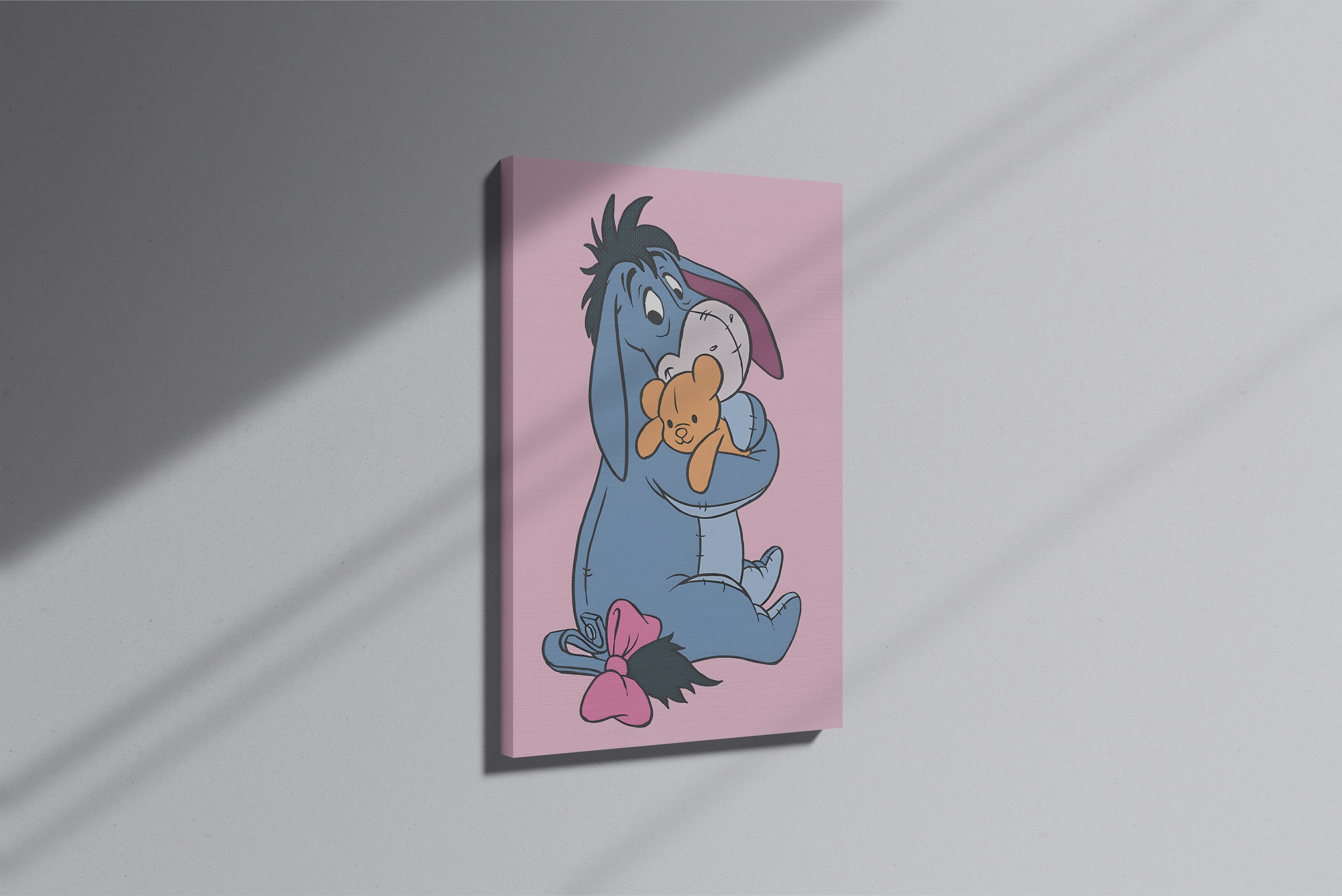 GeekCultcha Disney Eeyore Plush Bear Premium Canvas Painting