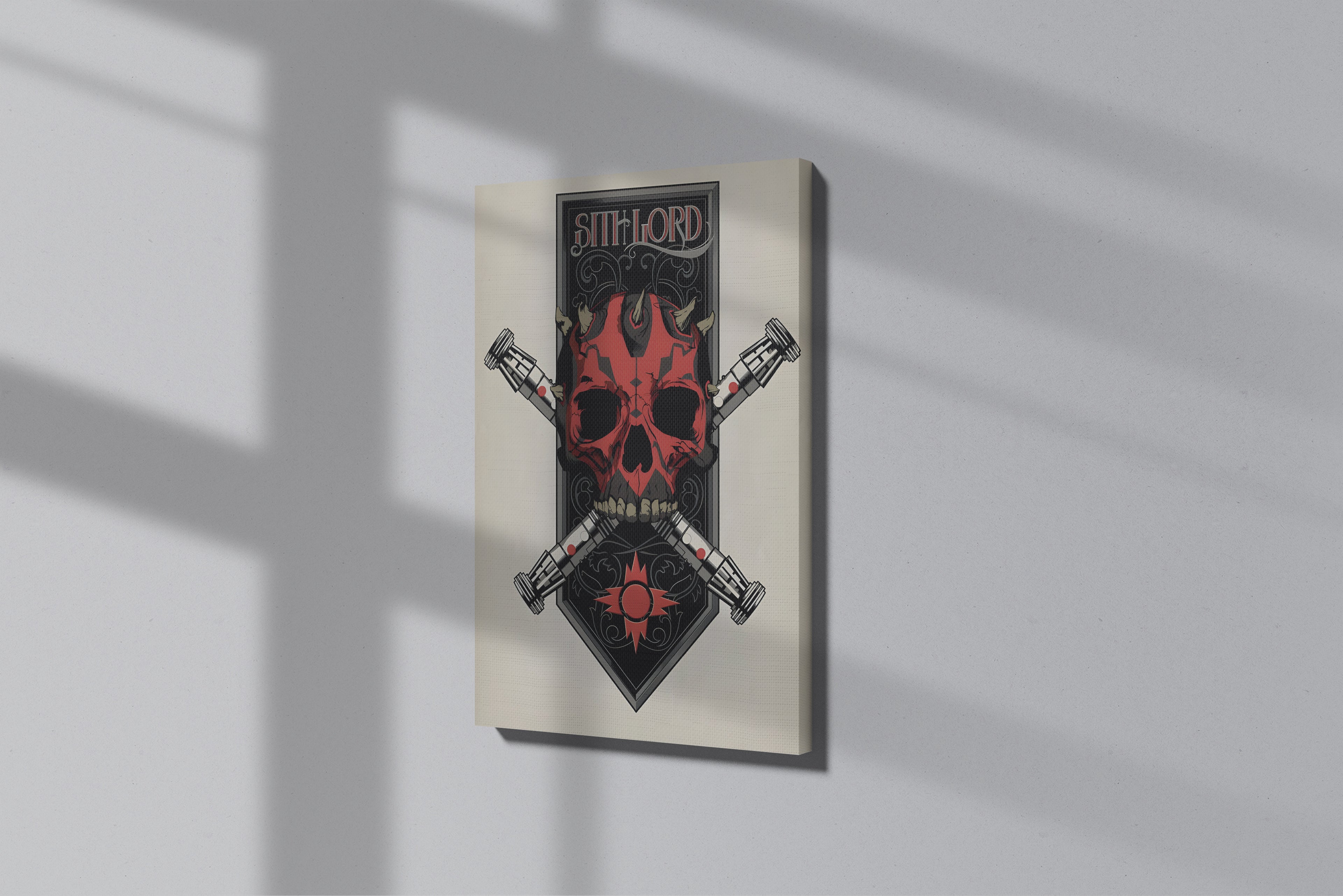 GeekCultcha Star Wars Sith Lord Skull Premium Canvas Print