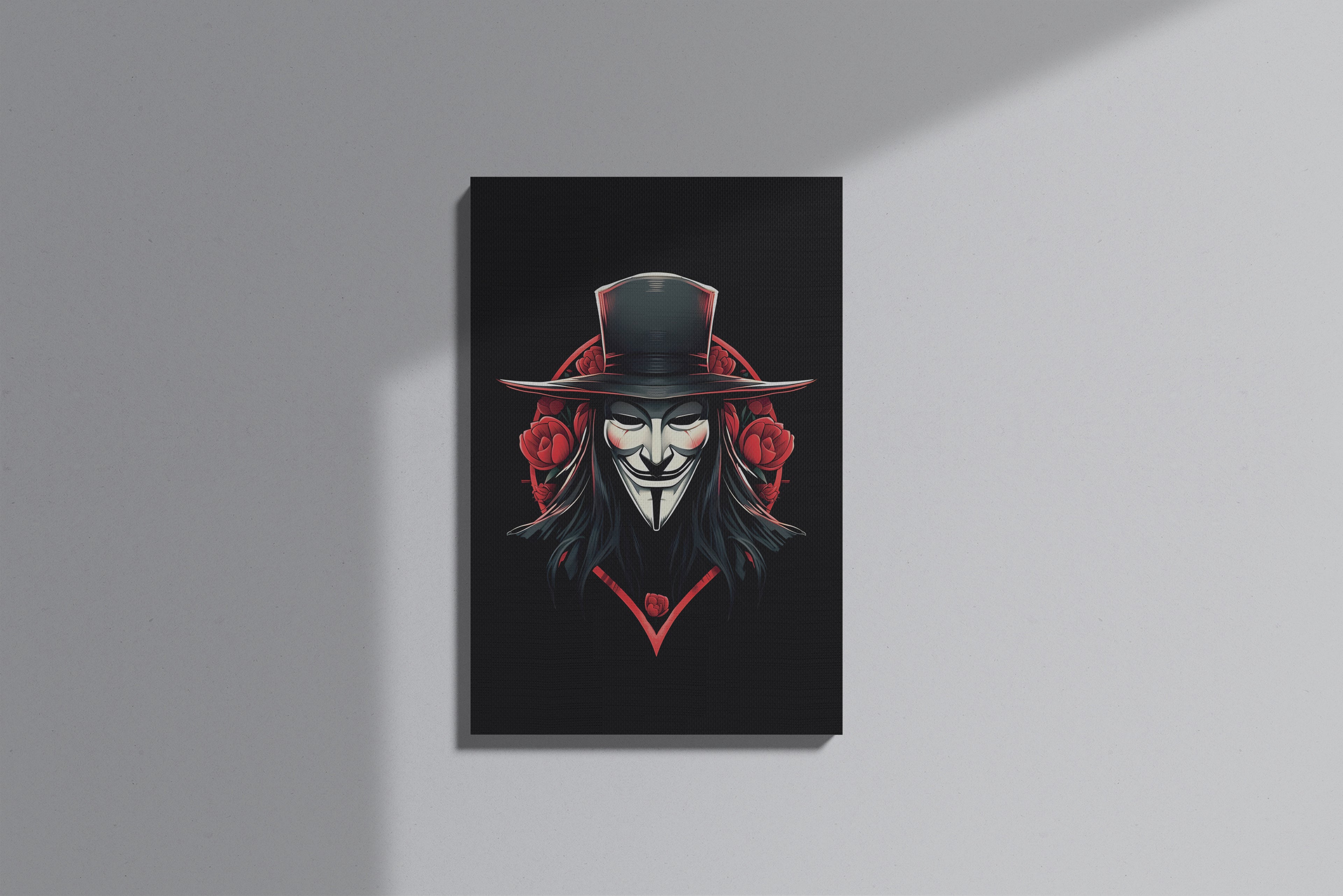 GeekCultcha V for Vendetta Guy Fawkes Premium Canvas Print