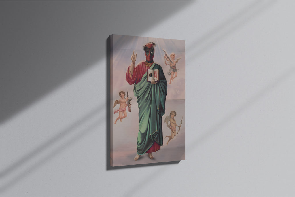 GeekCultcha Marvel Deadpool Premium Canvas Painting Vintage Style