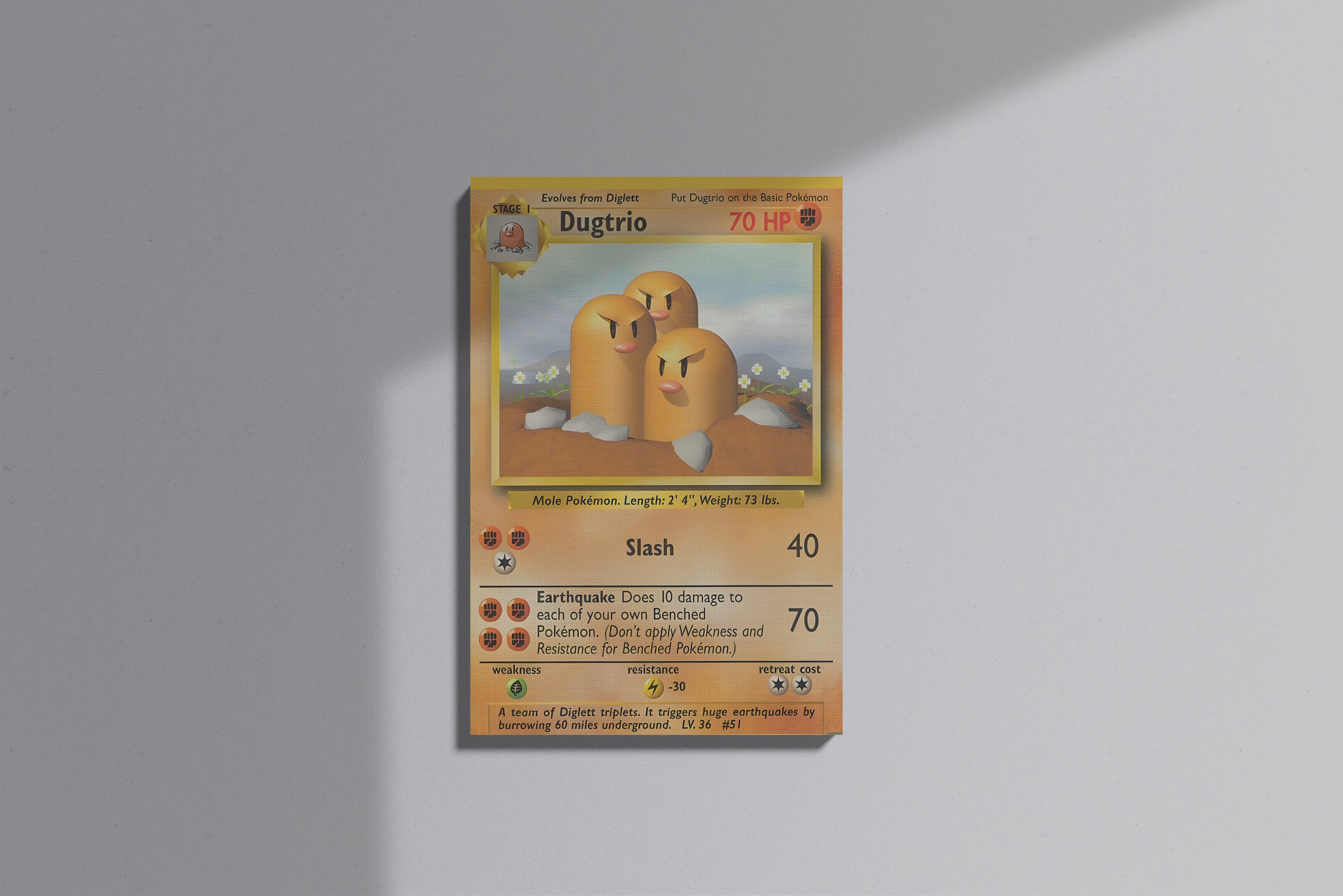 GeekCultcha Pokémon Dugtrio Premium Canvas Print
