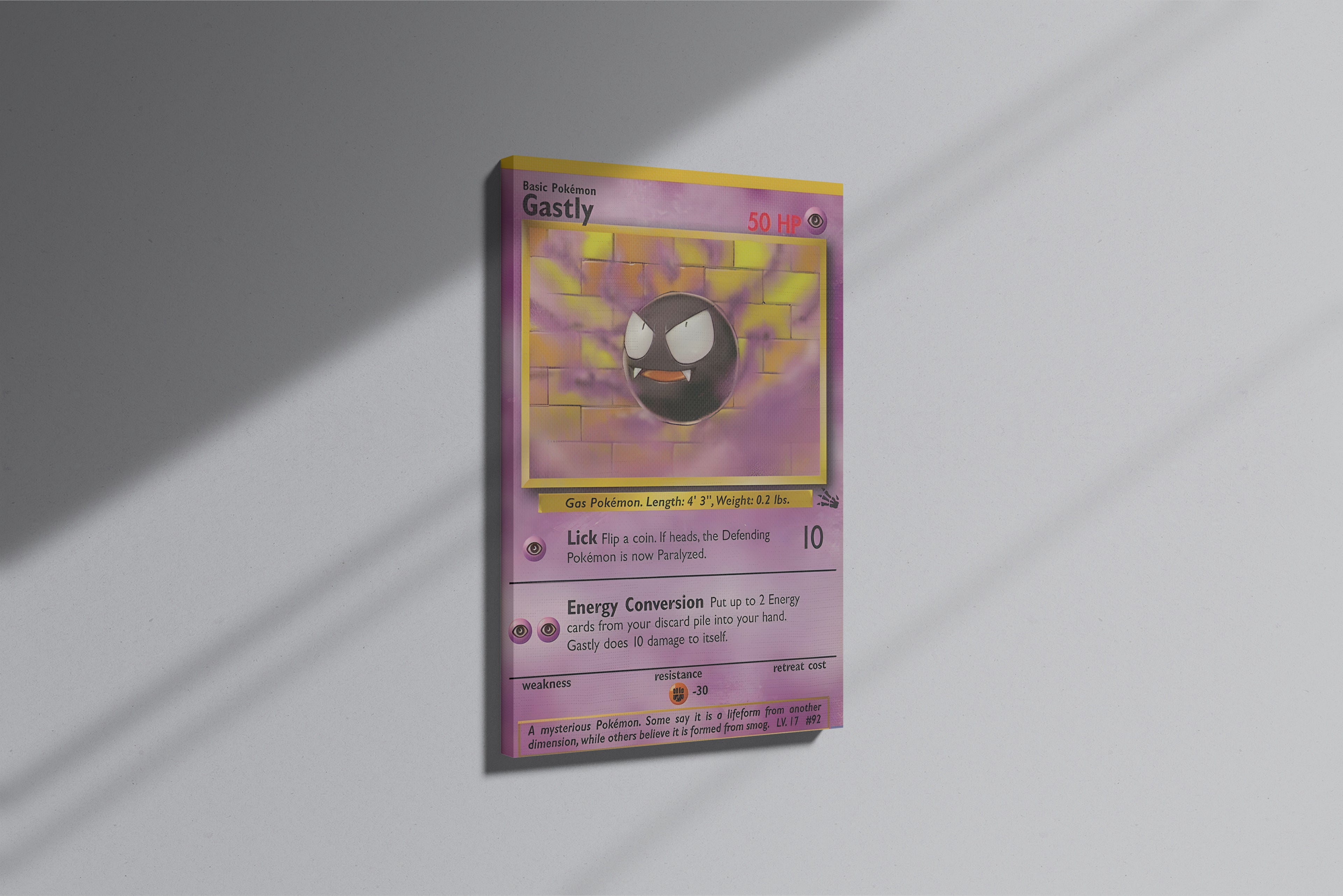 GeekCultcha Pokémon Gastly Themed Premium Canvas Painting