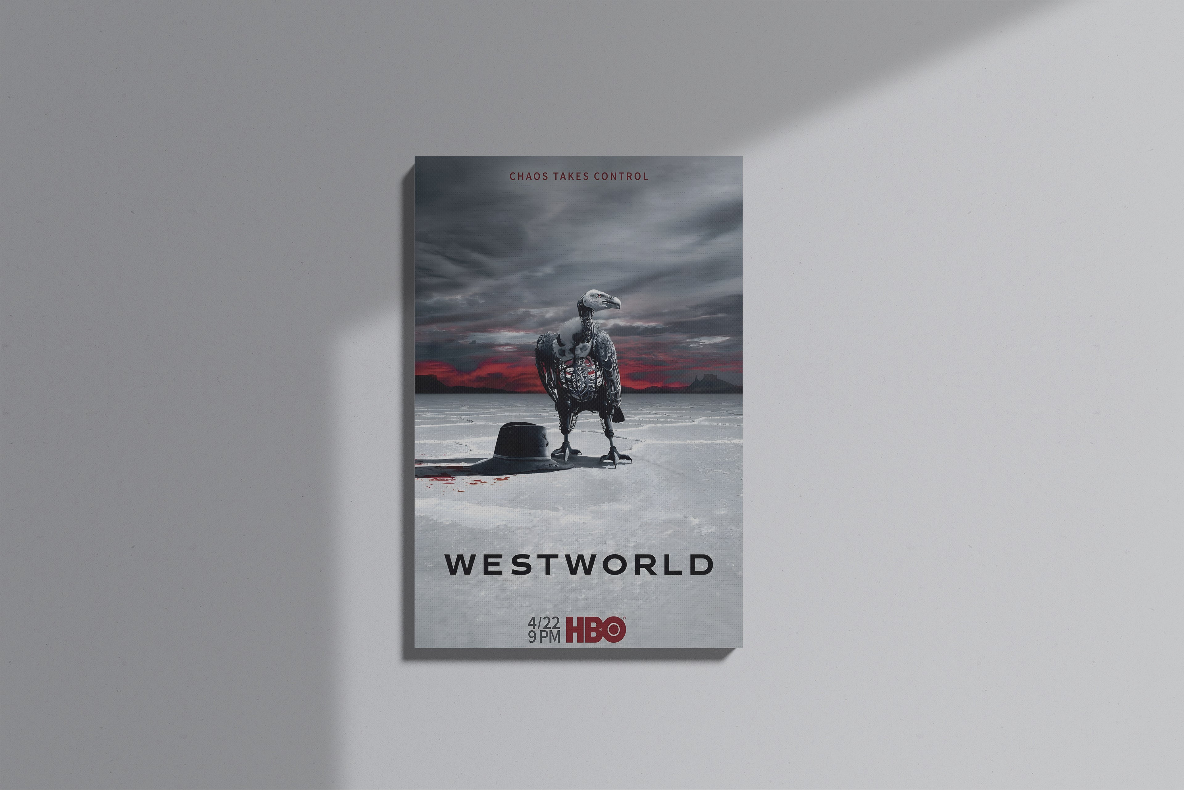 GeekCultcha Westworld Chaos Takes Control Premium Canvas Print
