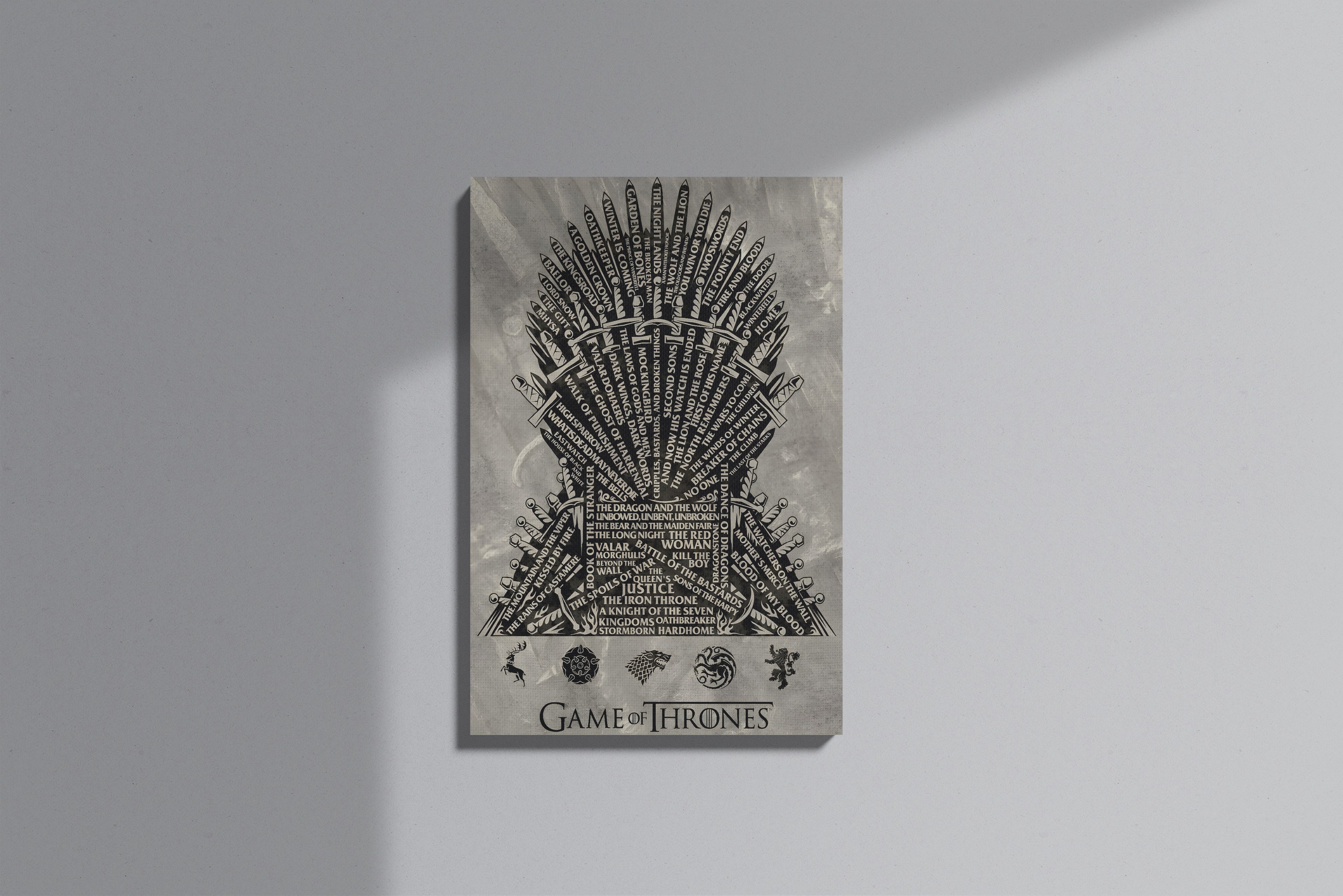 GeekCultcha Game of Thrones Iron Throne Premium Canvas Print