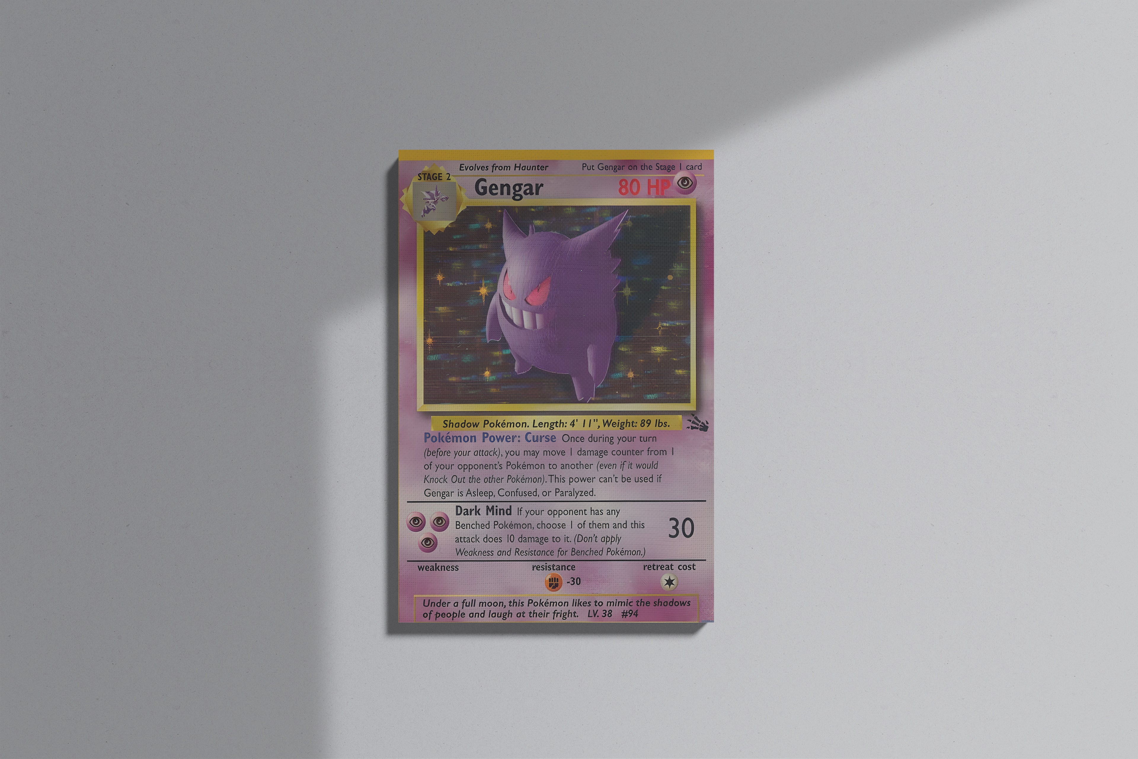 GeekCultcha Pokémon Gengar Premium Canvas Print