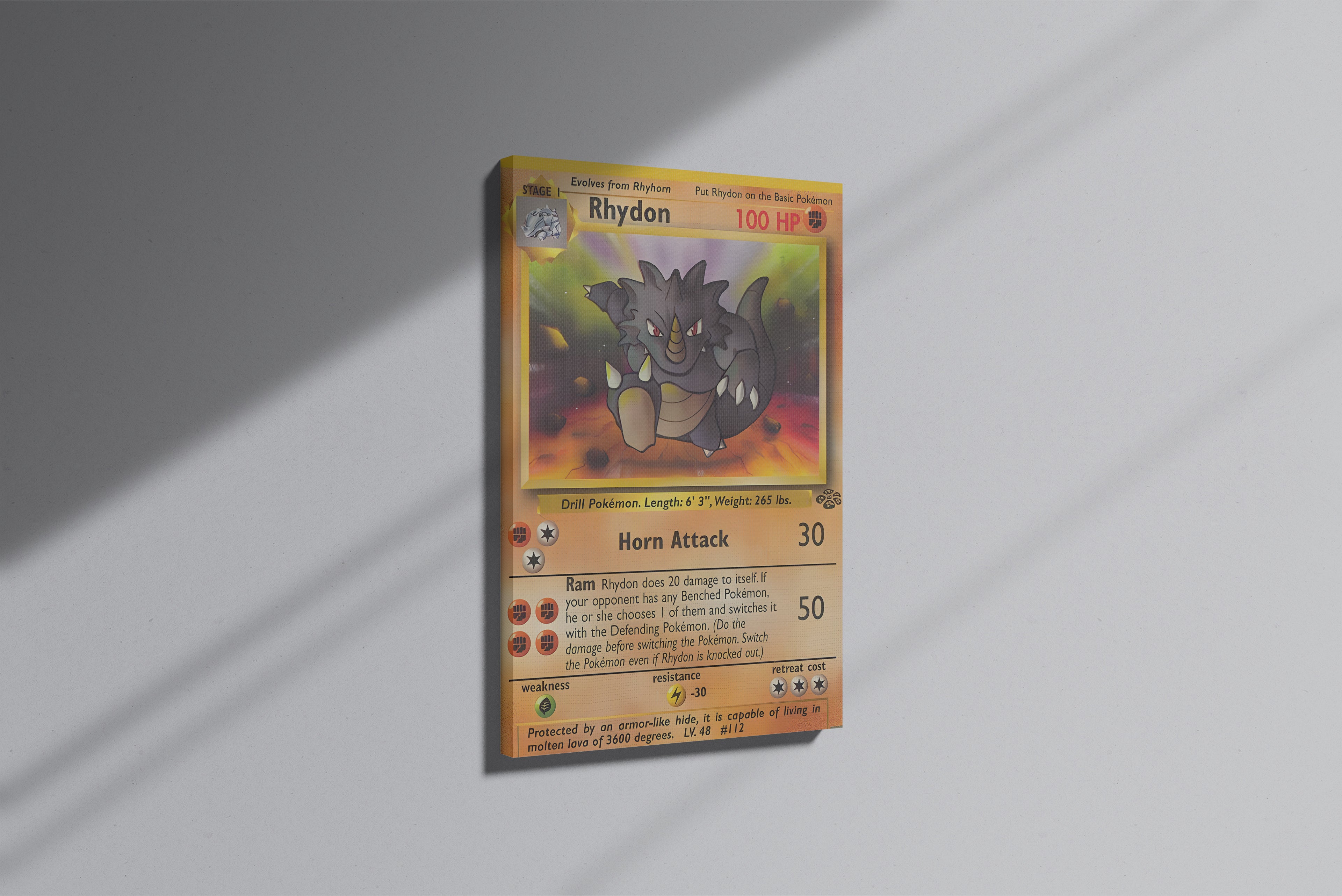 GeekCultcha Pokémon Rhydon Premium Canvas Print