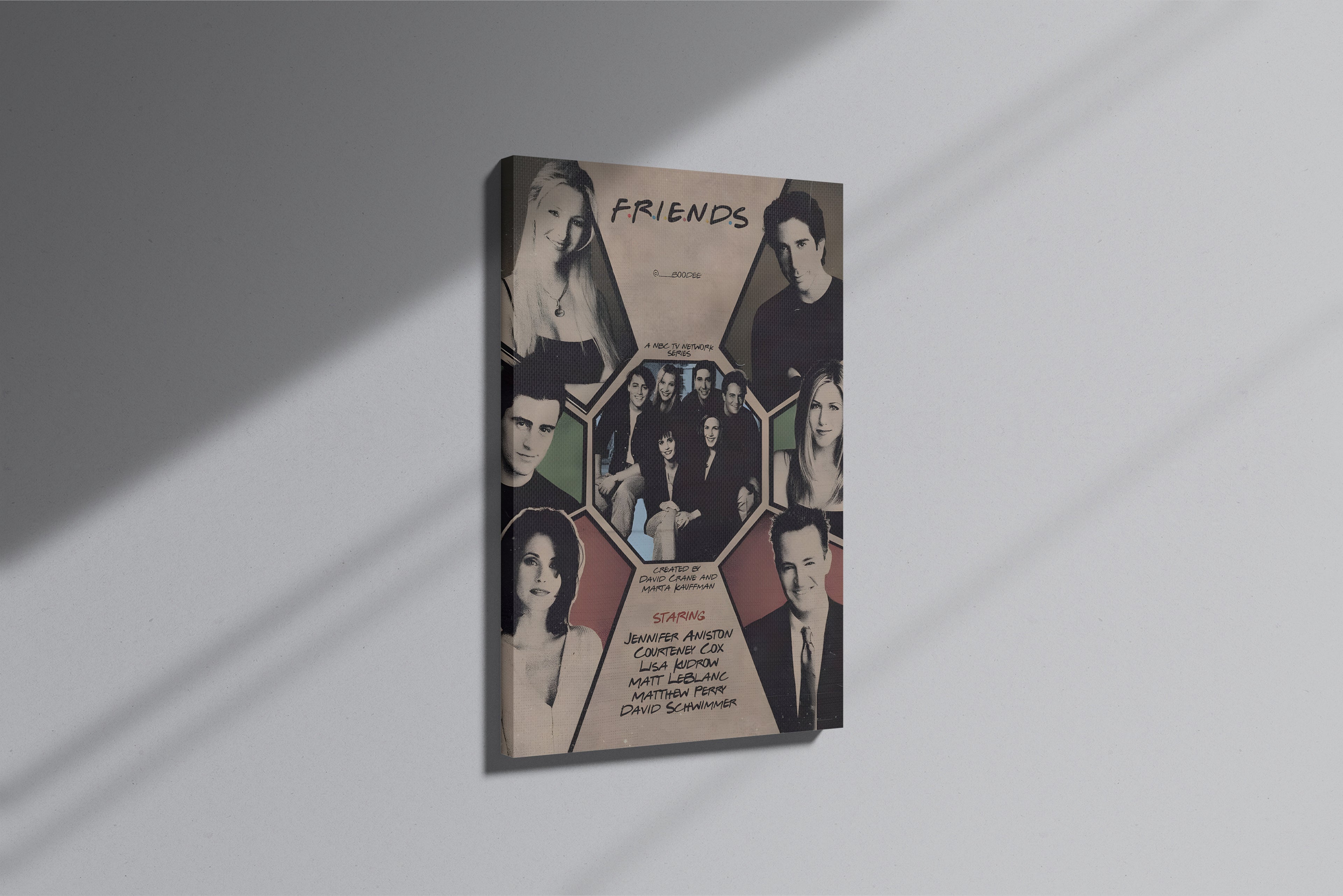 GeekCultcha Friends Collection Canvas Painting Retro Style