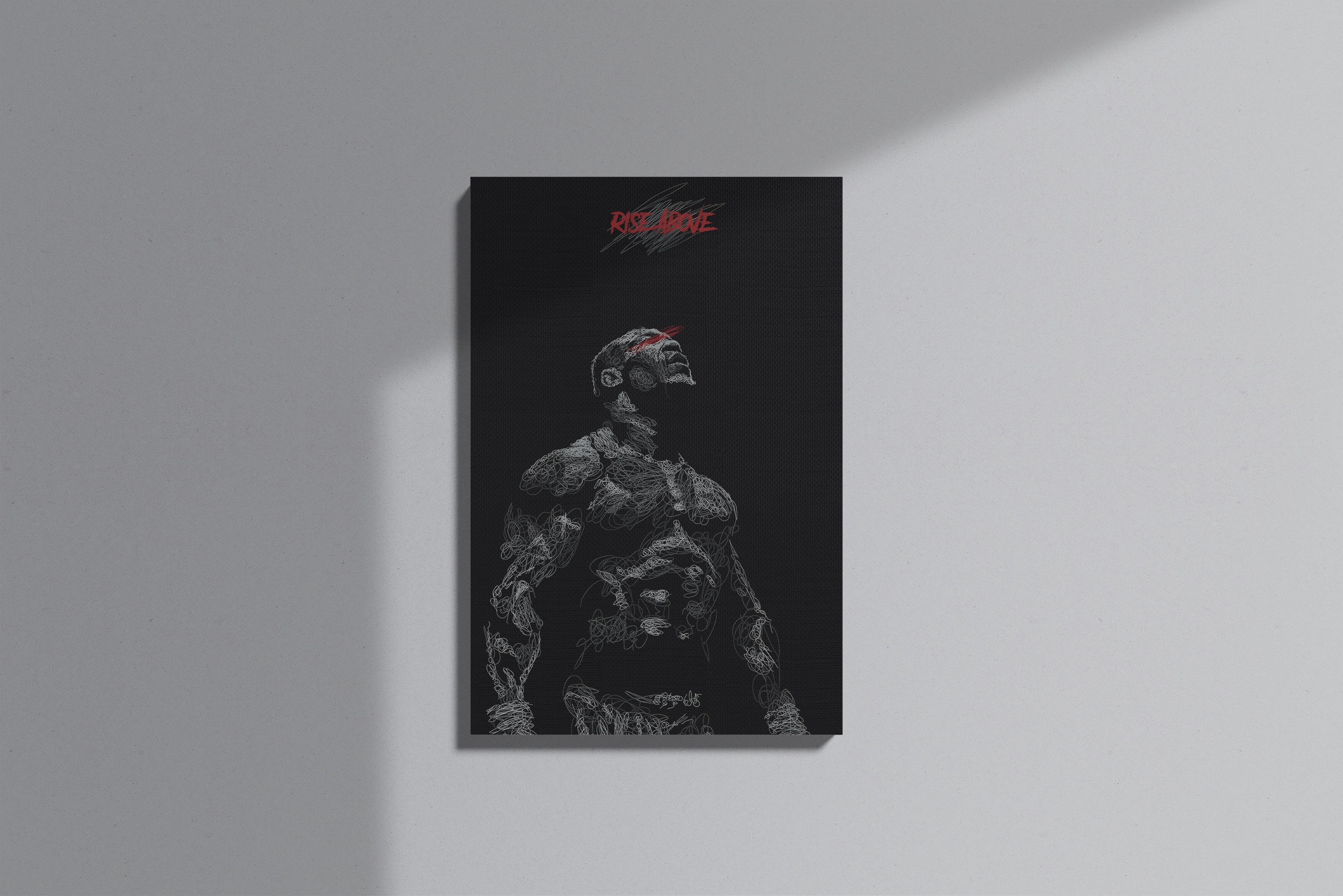 GeekCultcha Rise Above Themed Premium Canvas Painting