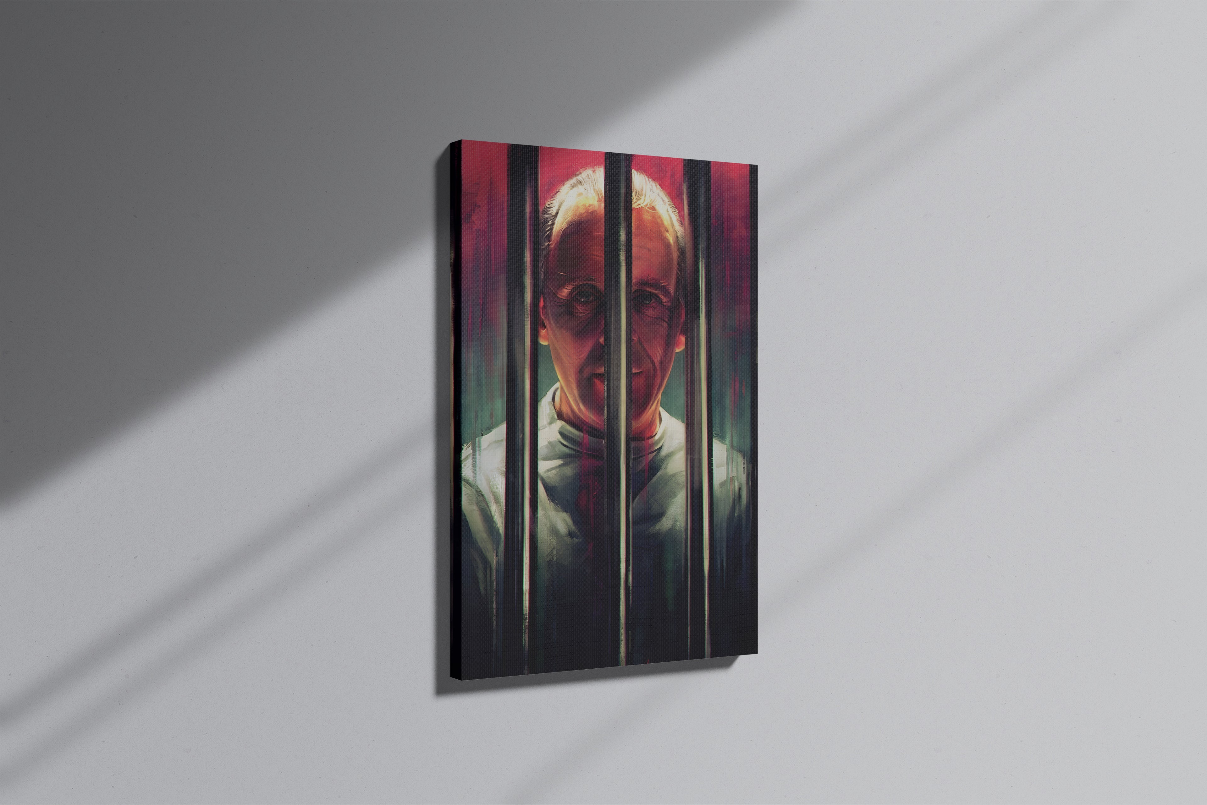 GeekCultcha Silence of the Lambs Hannibal Lecter Premium Canvas Print