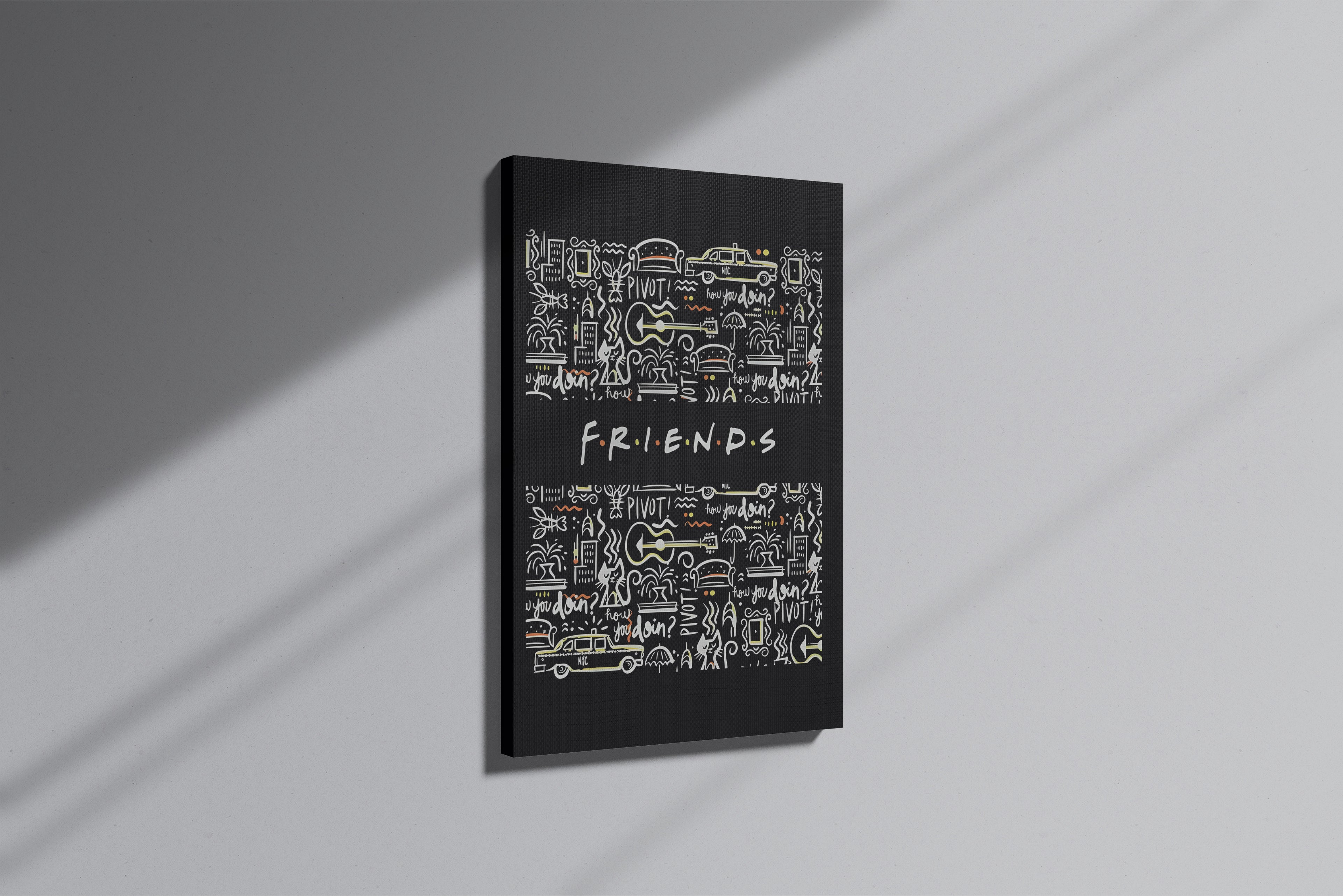 GeekCultcha Friends Themed Premium Canvas Painting