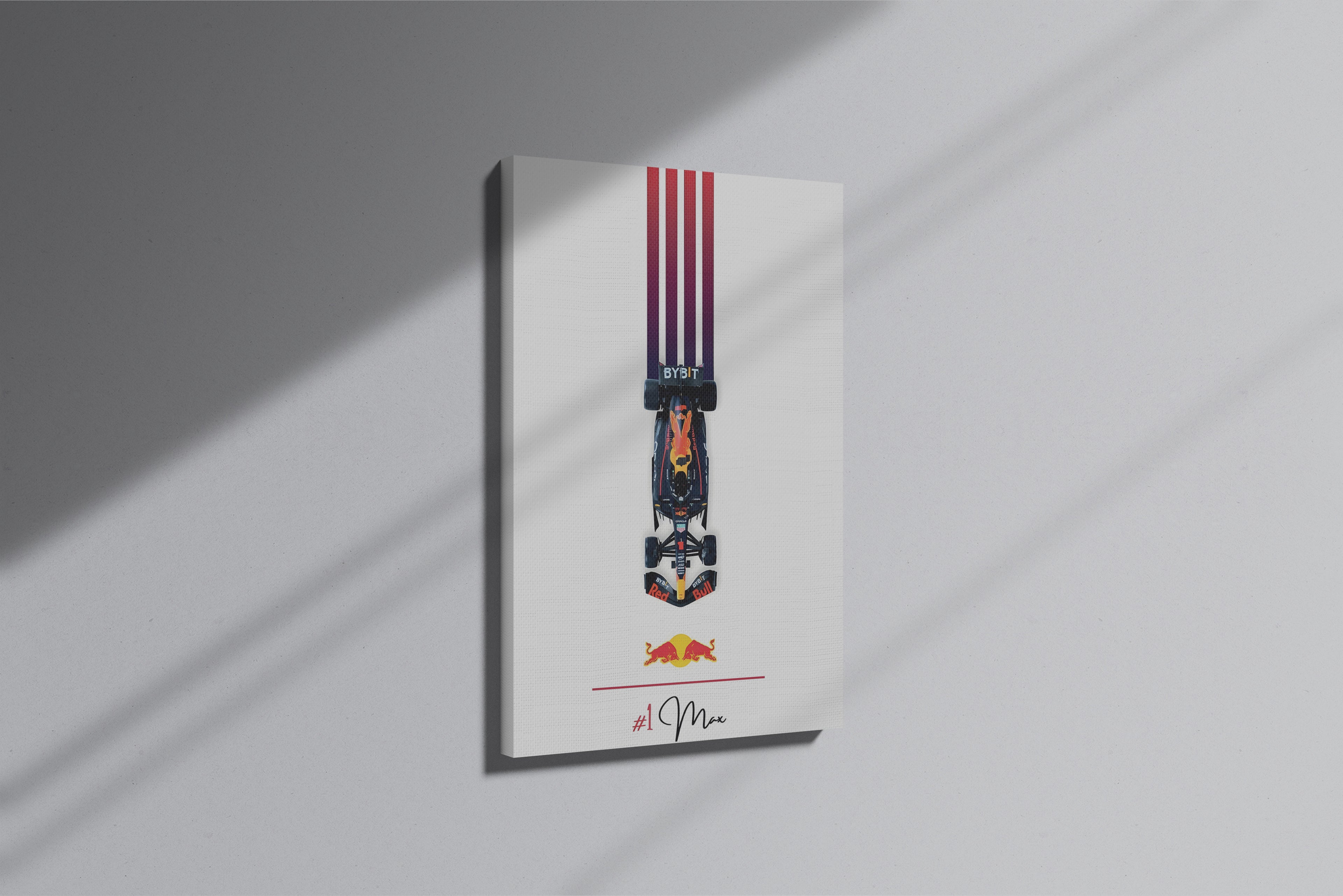 GeekCultcha Red Bull Racing Max Verstappen Premium Canvas Print
