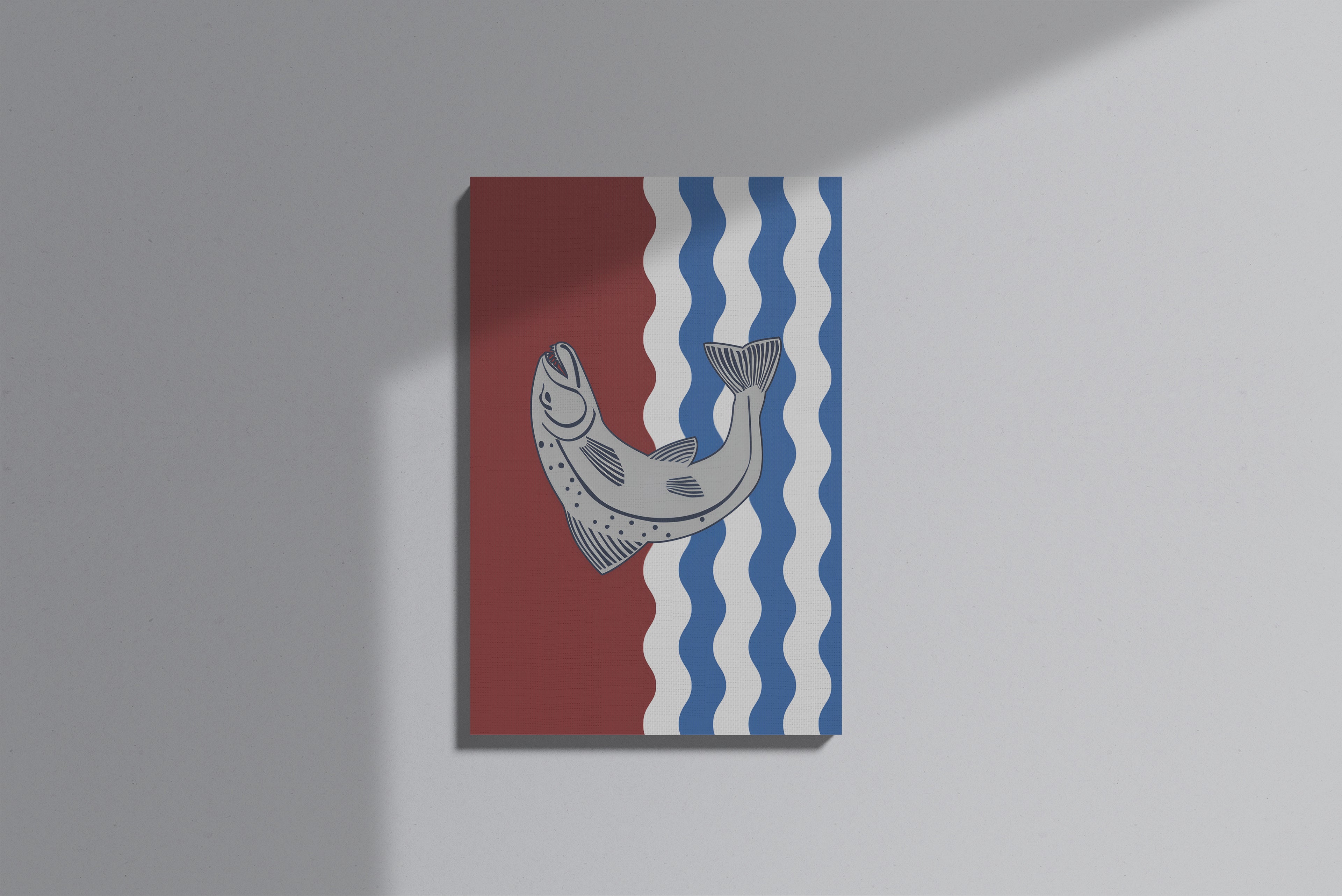 GeekCultcha Sea Theme Fish Design Premium Canvas Painting