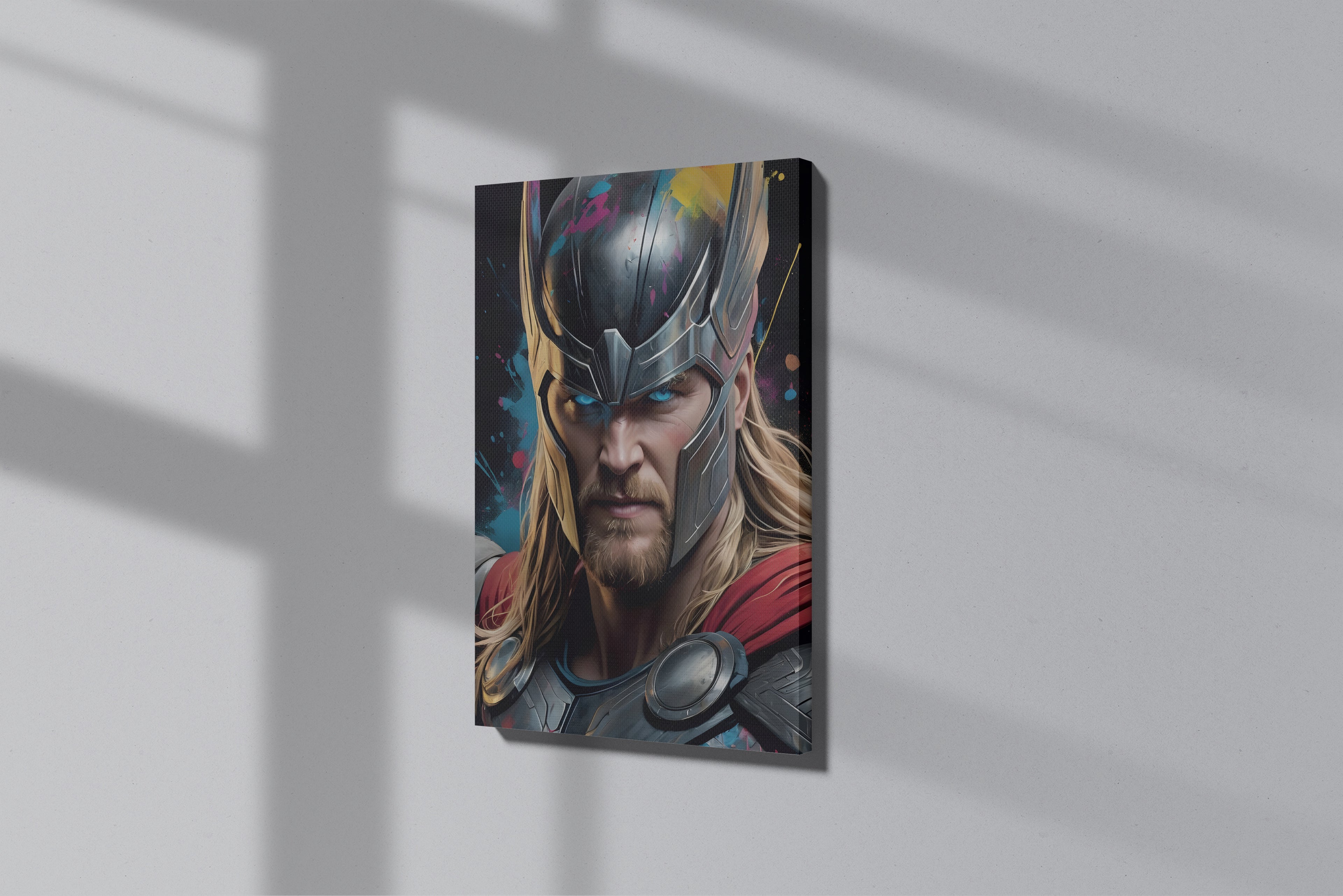 GeekCultcha Marvel Thor Premium Canvas Painting Colorful Design