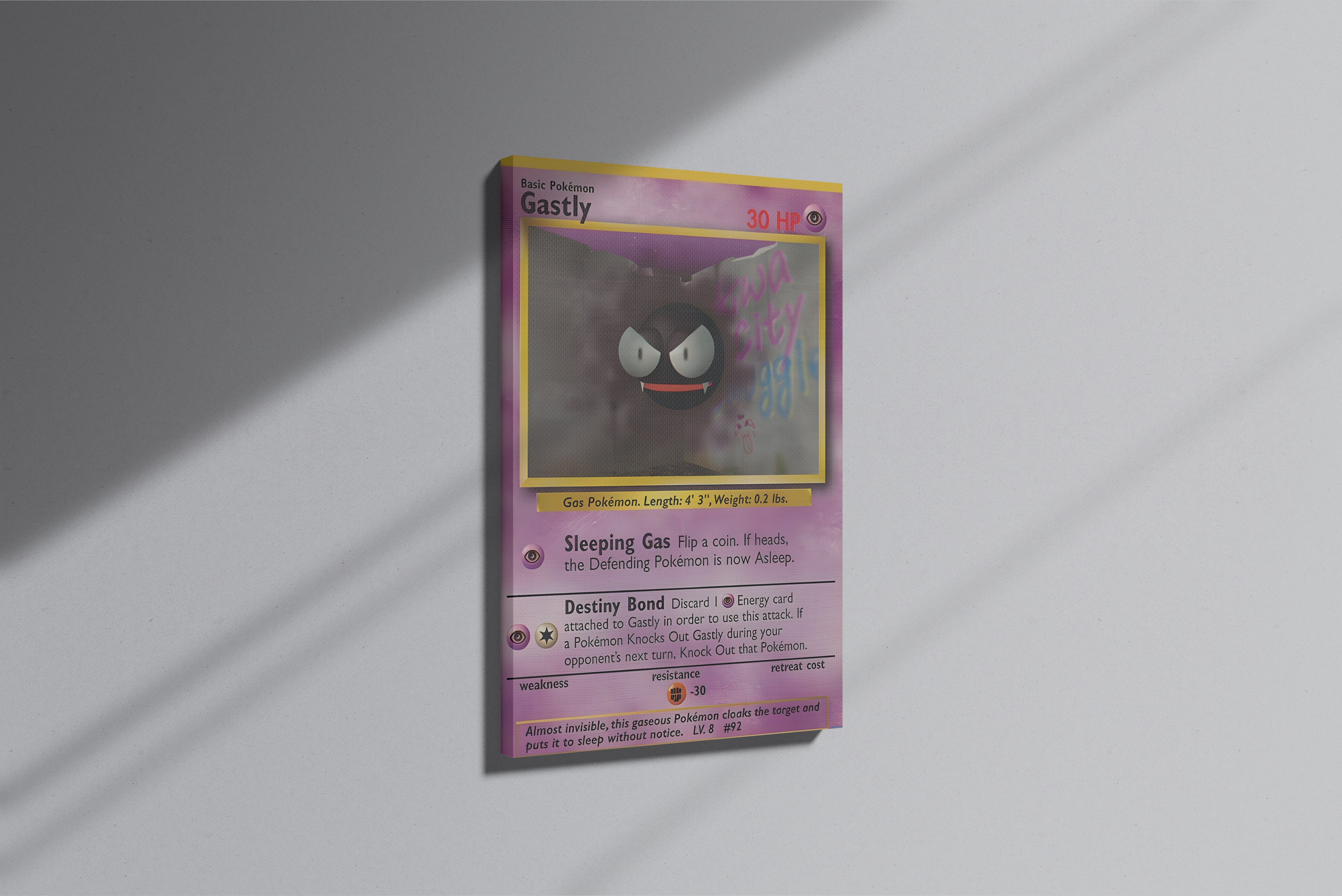 GeekCultcha Pokémon Gastly Premium Canvas Print
