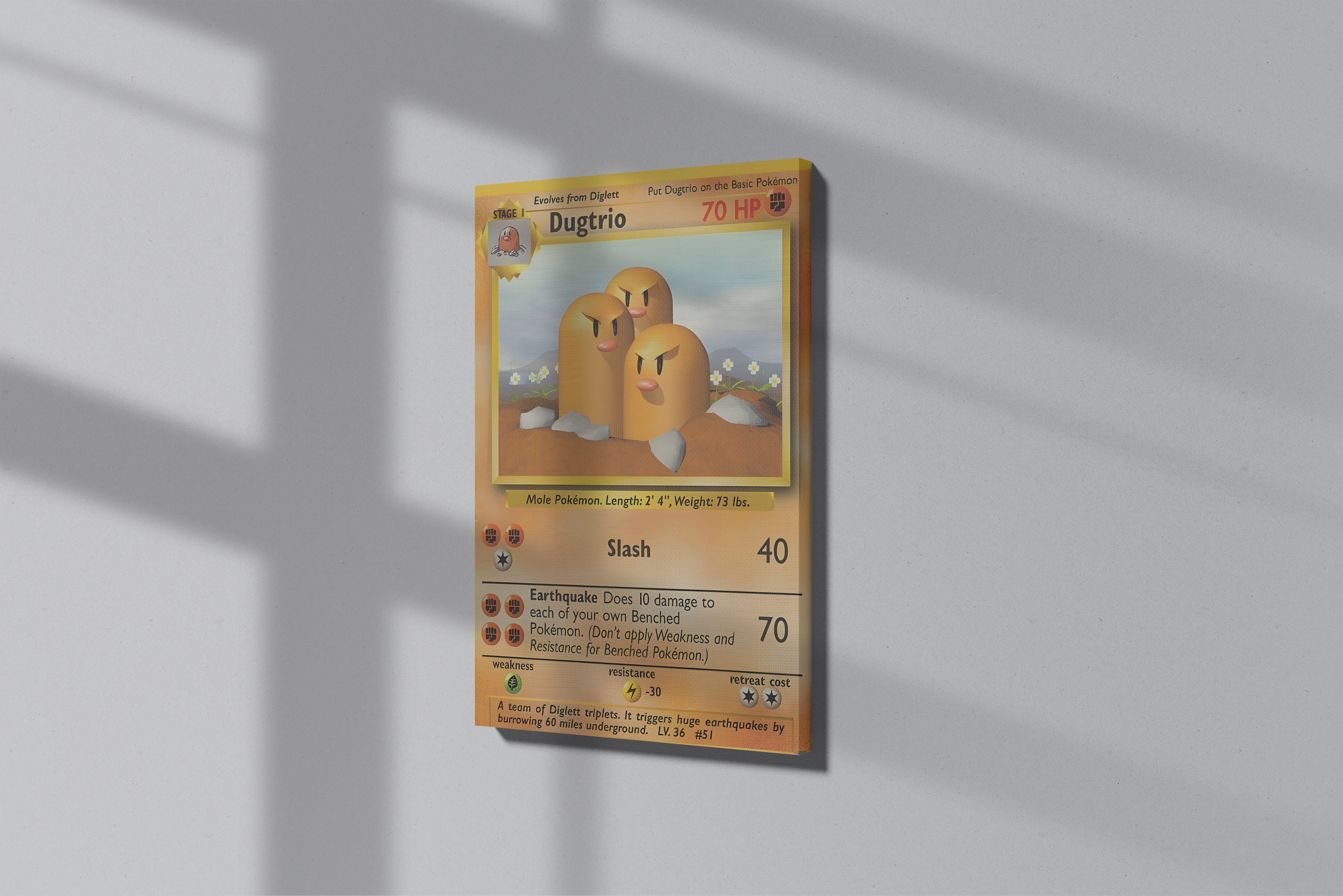 GeekCultcha Pokémon Dugtrio Premium Canvas Print
