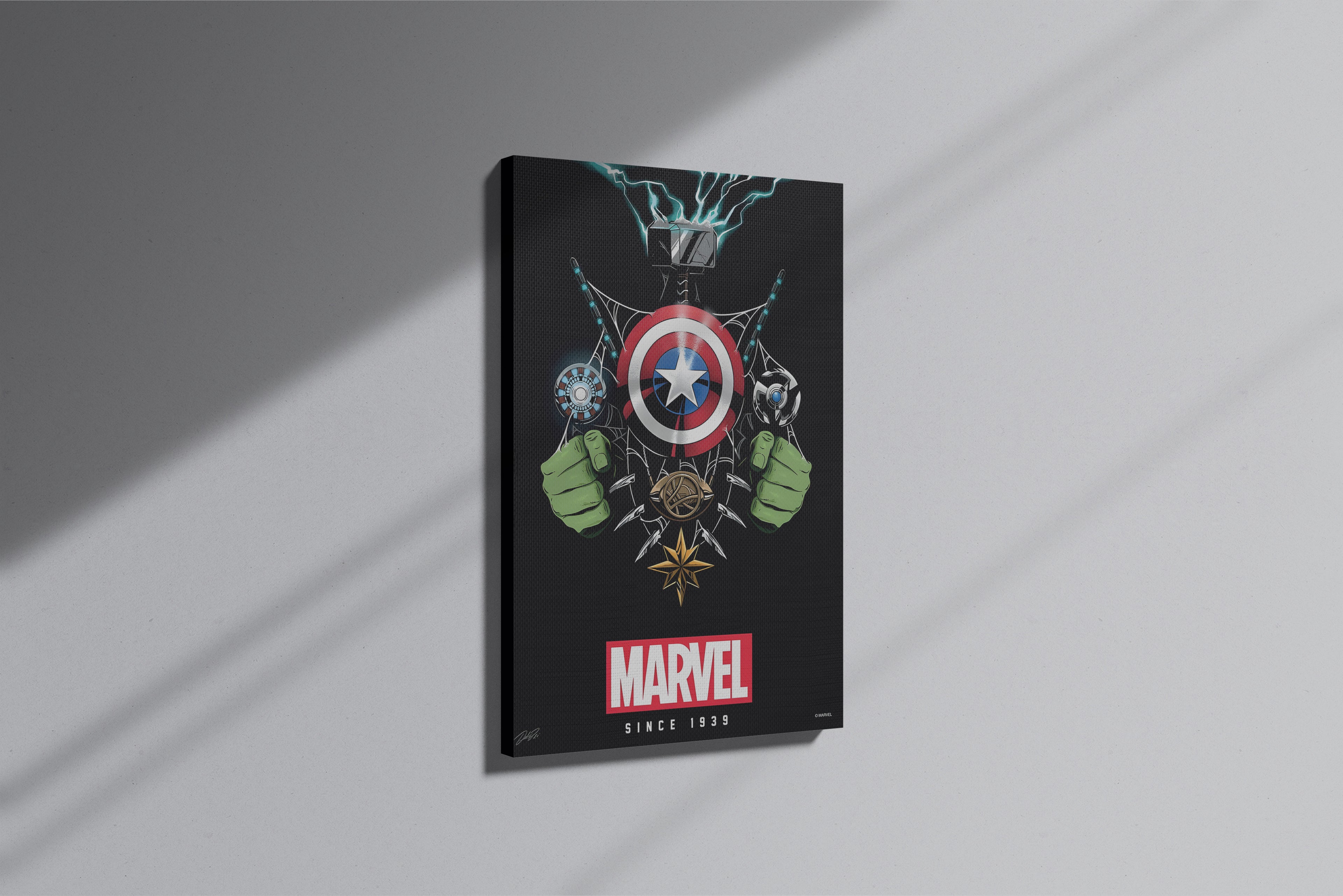 GeekCultcha Marvel Avengers Ensemble Premium Canvas Print