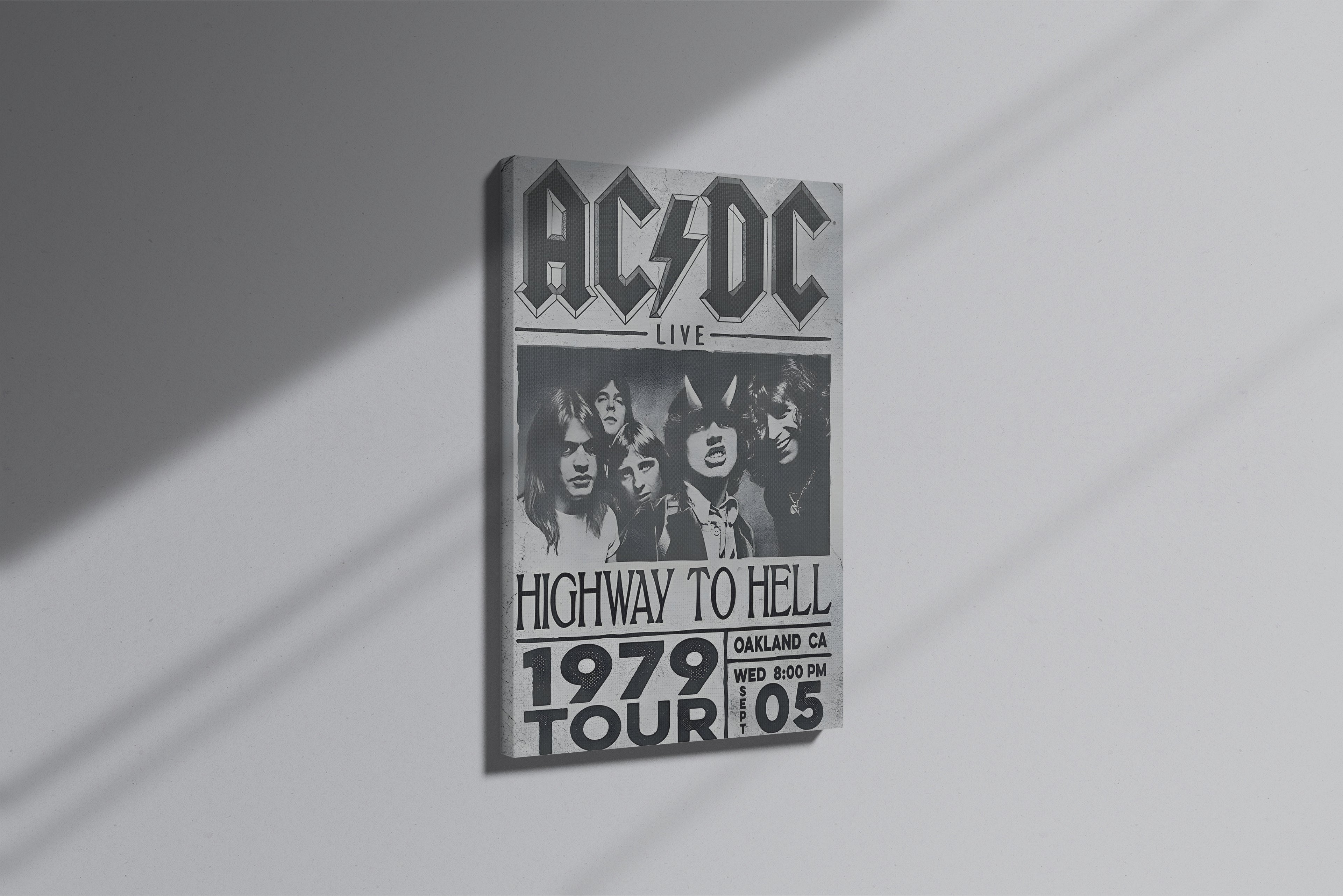 GeekCultcha AC/DC Highway to Hell 1979 Tour Premium Canvas Print