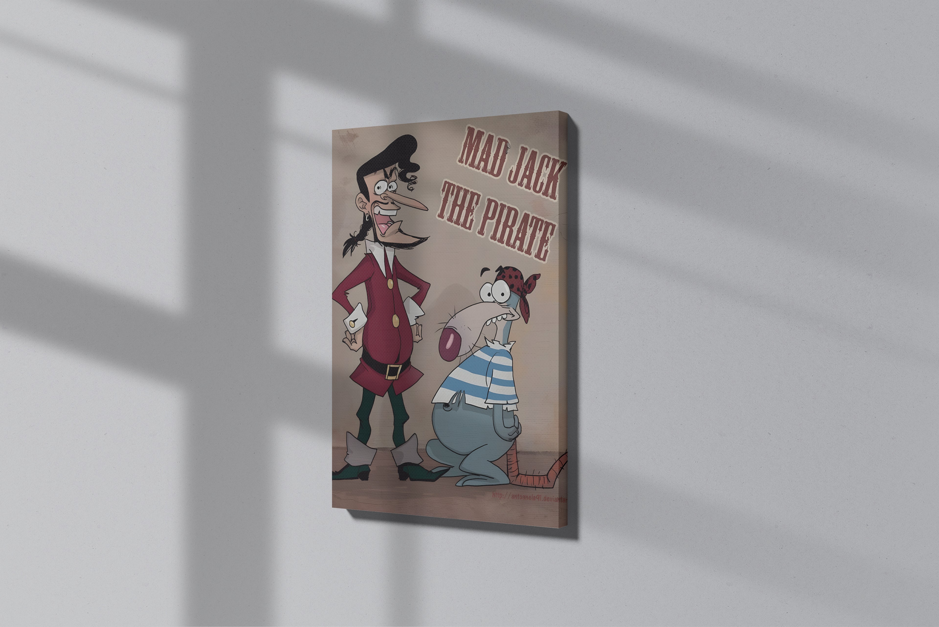 GeekCultcha Mad Jack the Pirate Character Themed Premium Canvas Print